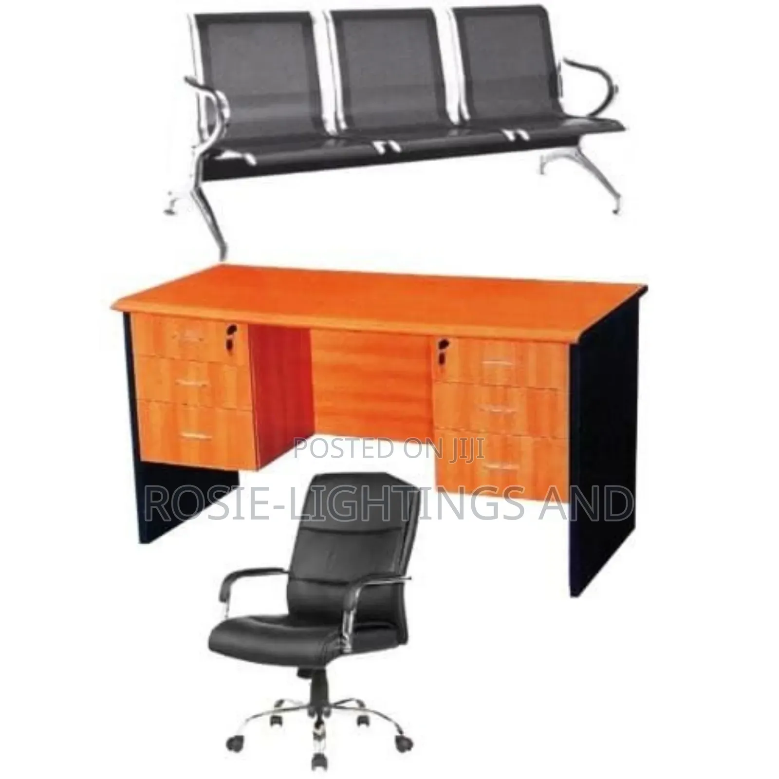5ft Table +Executive Chair 3 Seater Reception Chair