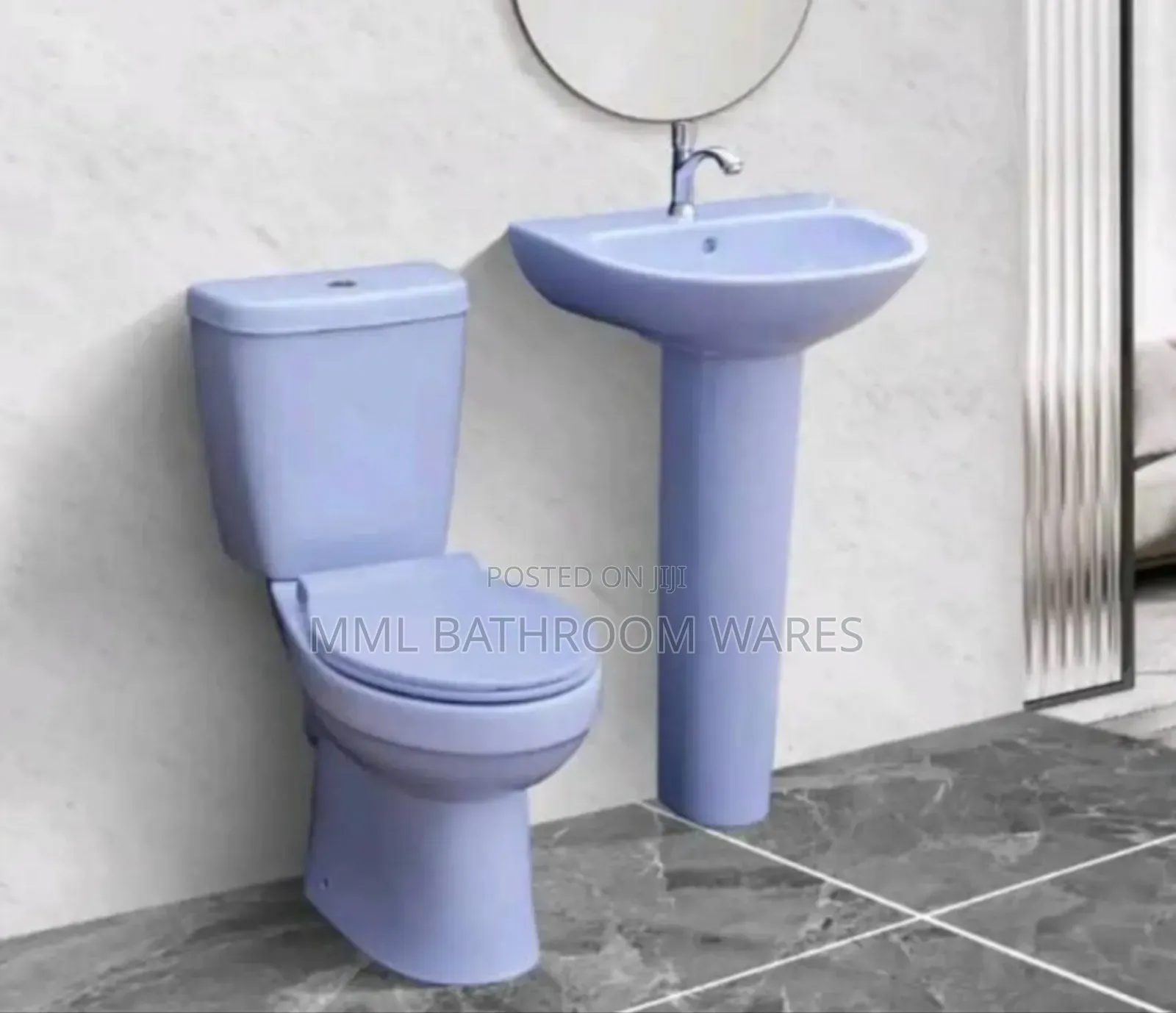 Close Coupled Wc Blue Milano Golden Diamond Wc
