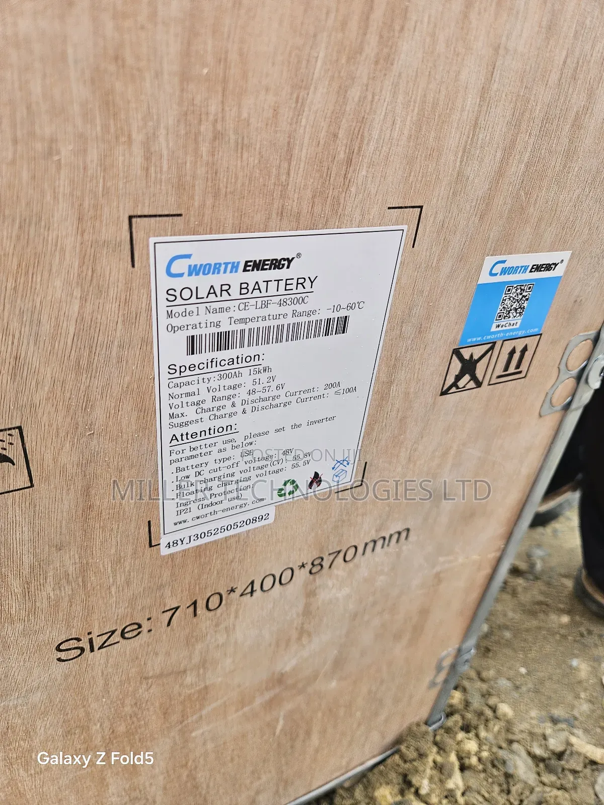 300ah 15kwh Normal Voltage 48v - 51.2v Cworth Lithium Battery