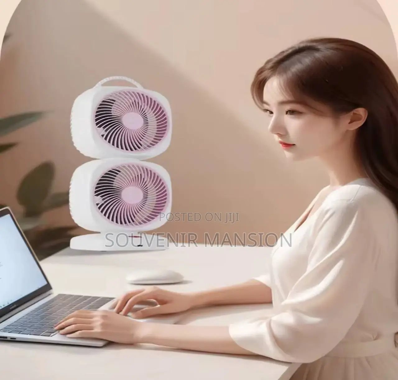 350 Degree Dual Desktop Fan
