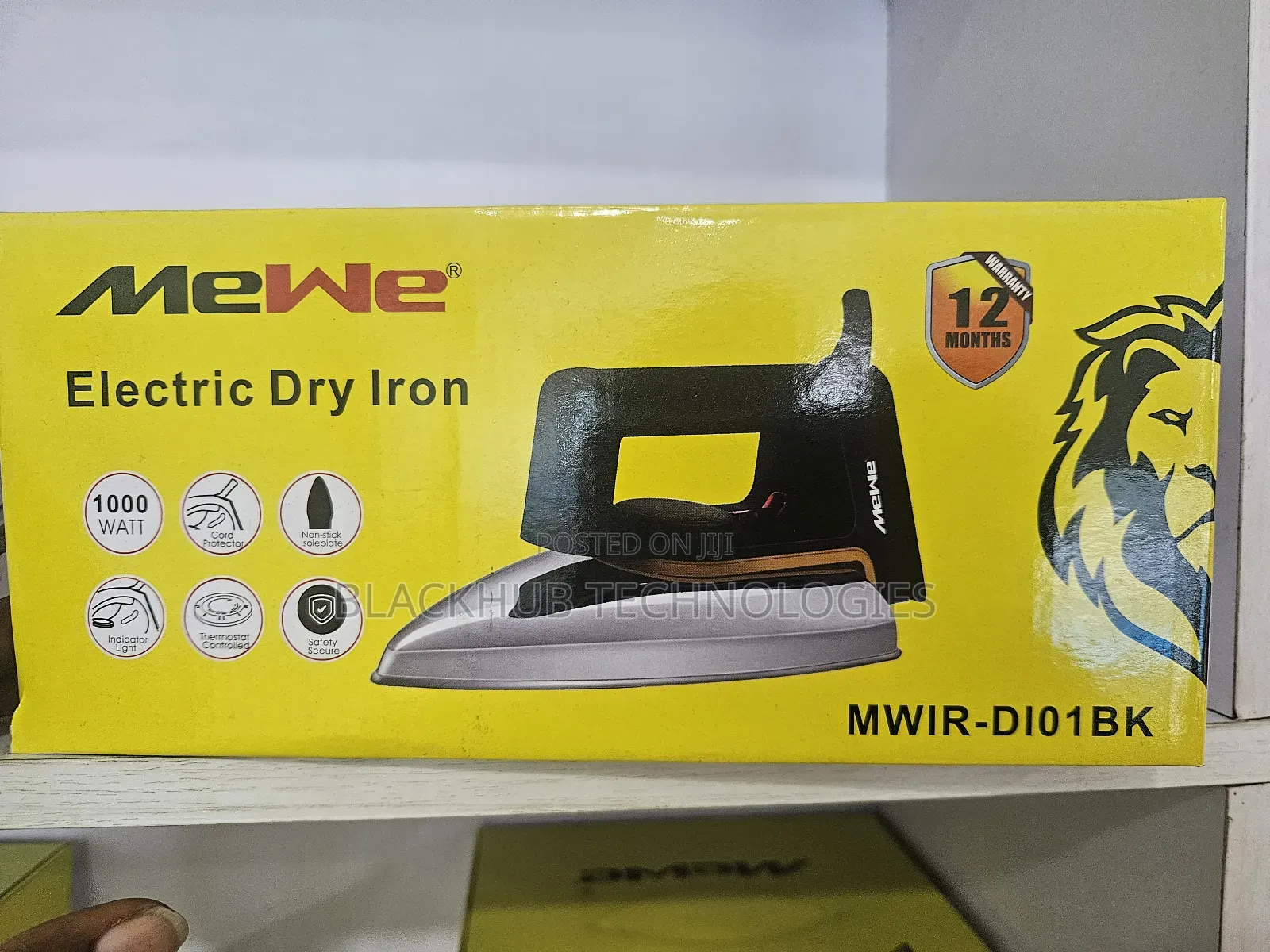 Mewe Electric Dry Pressing Iron Mwir-Di01bk