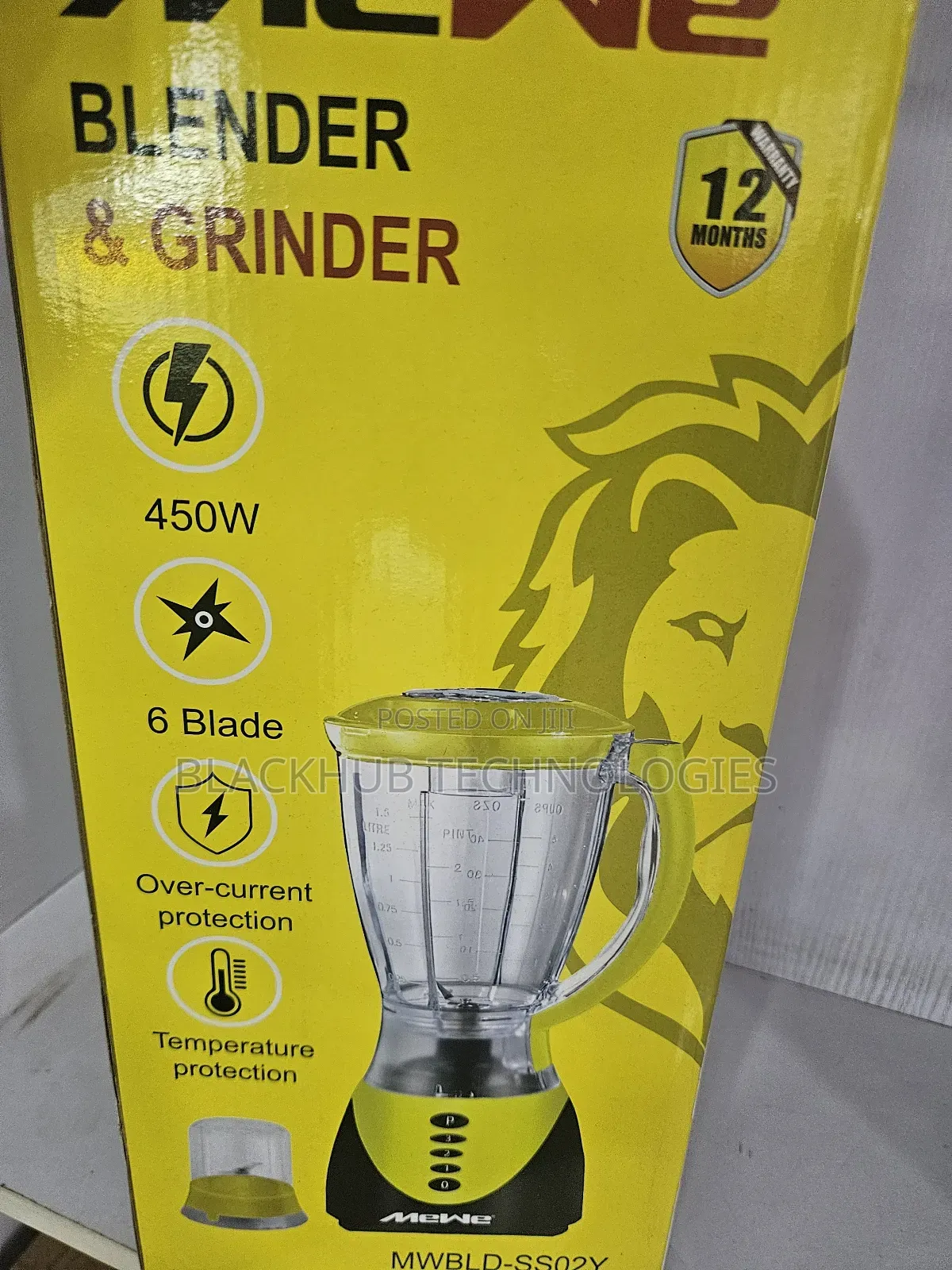 Mewe Blender and Grinder 450w MWBLD-Ss02y