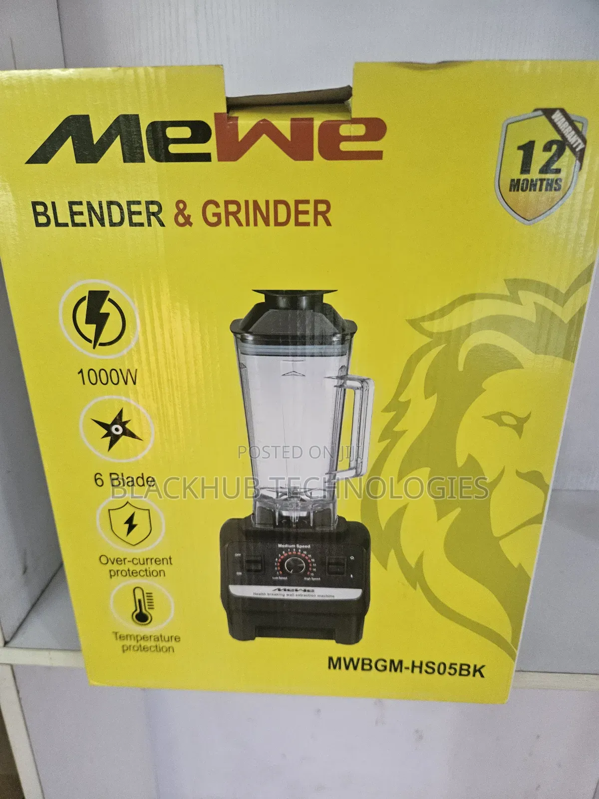 Mewe Blender and Grinder 1000w MWBGM-Hs05bk