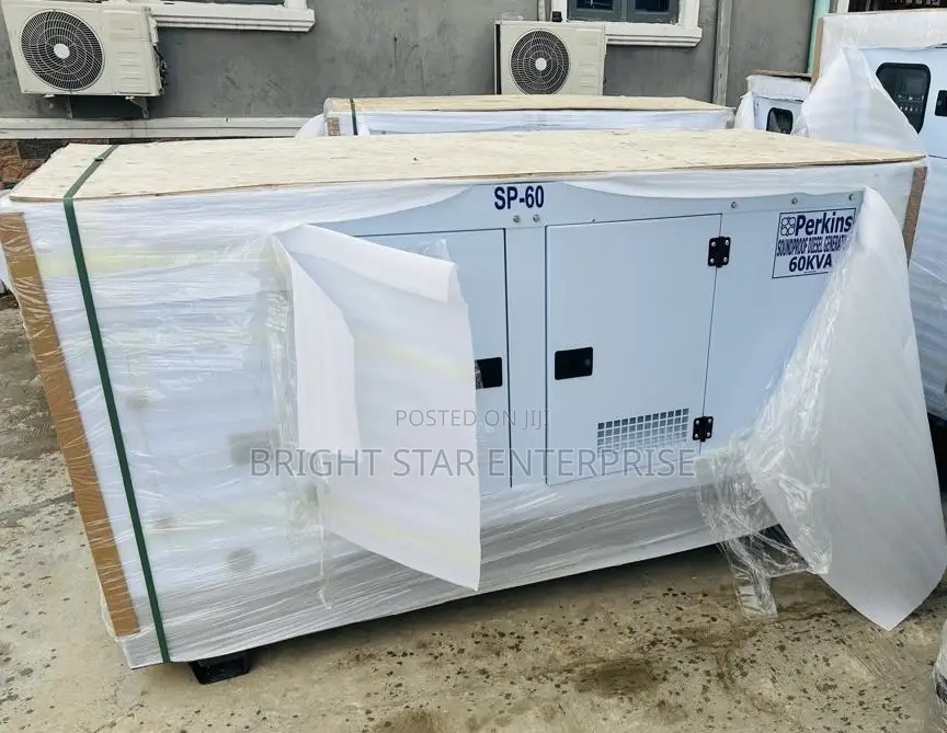 Perkins Soundproof Diesel Generator  %Cooper 60kva D