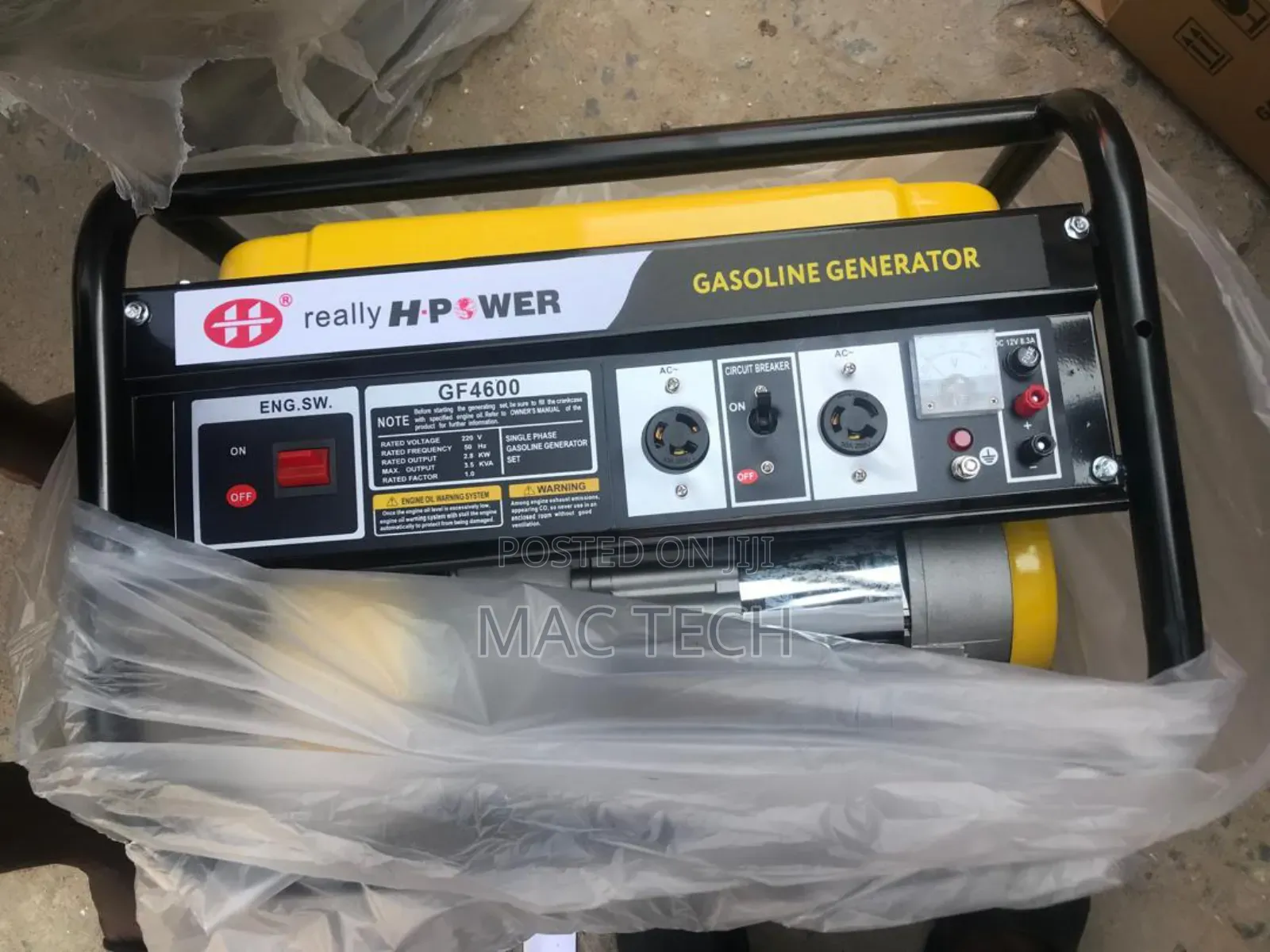Hpower 3.5kva Pure Copper Generator