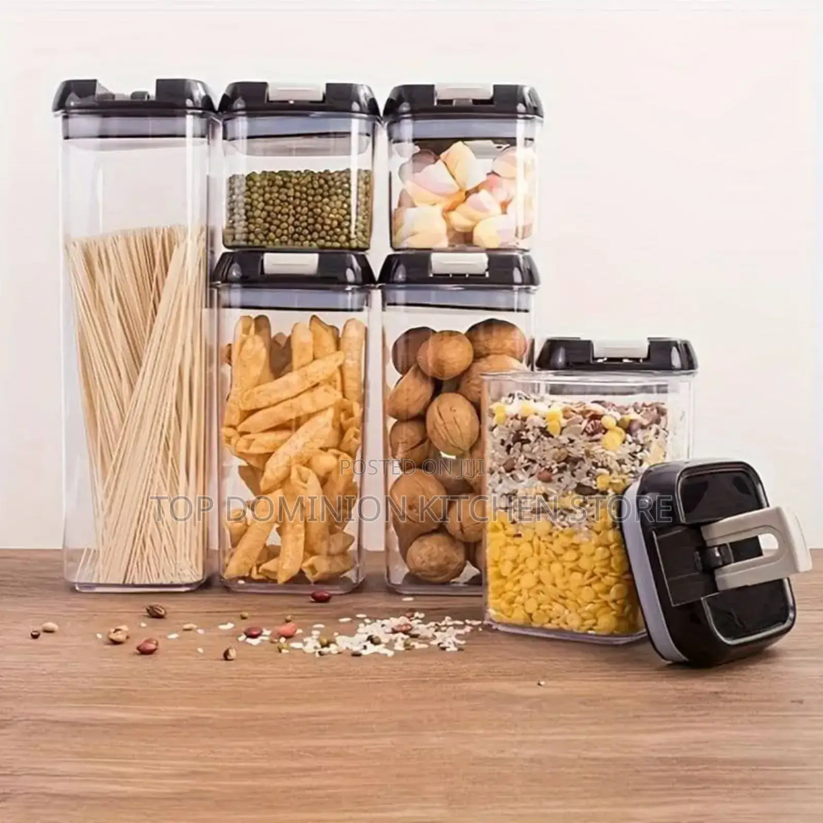 6pcs Airtight Food Storage Canister Set