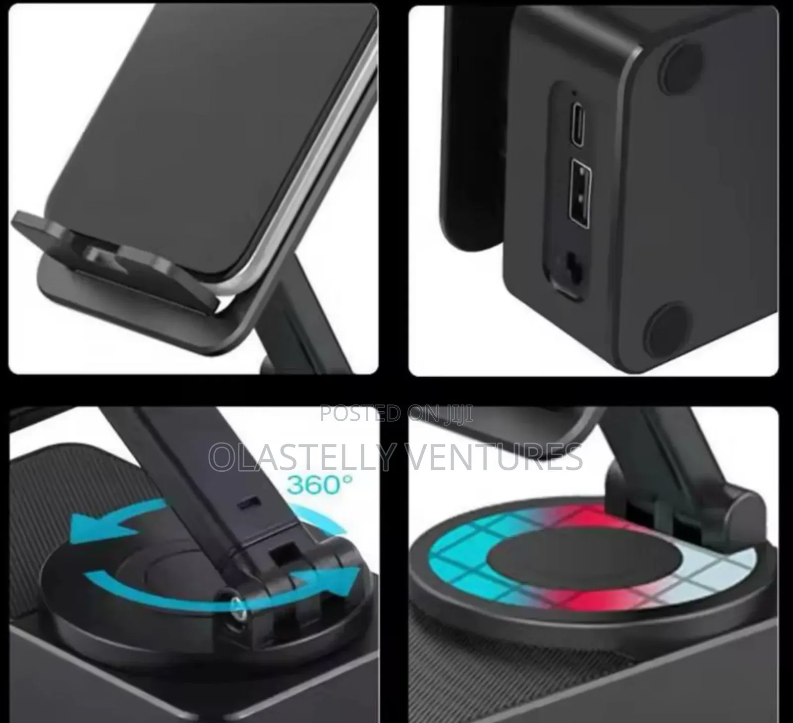 Phone Stand With Speaker 3 in 1 Mobile Phone Holder Ti