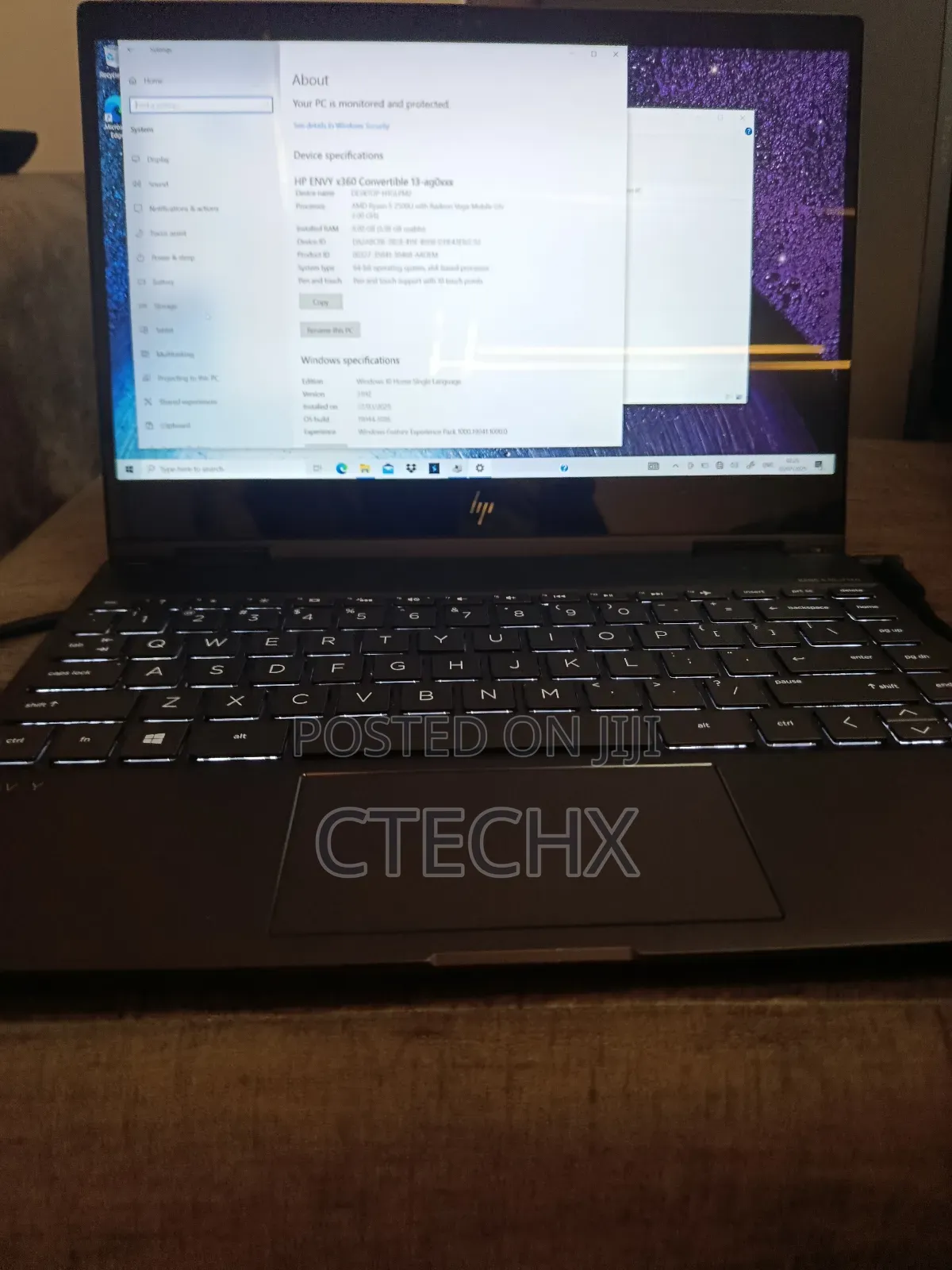 Laptop HP Envy X360 8GB AMD Ryzen 5 SSD 256GB