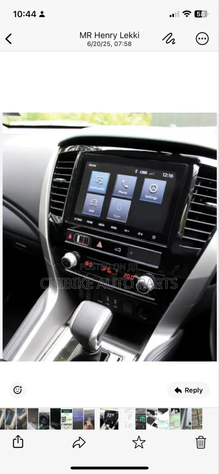 Mitsubishi Pajero 2017 to 2024 Navigation Wireless Apple Carplay
