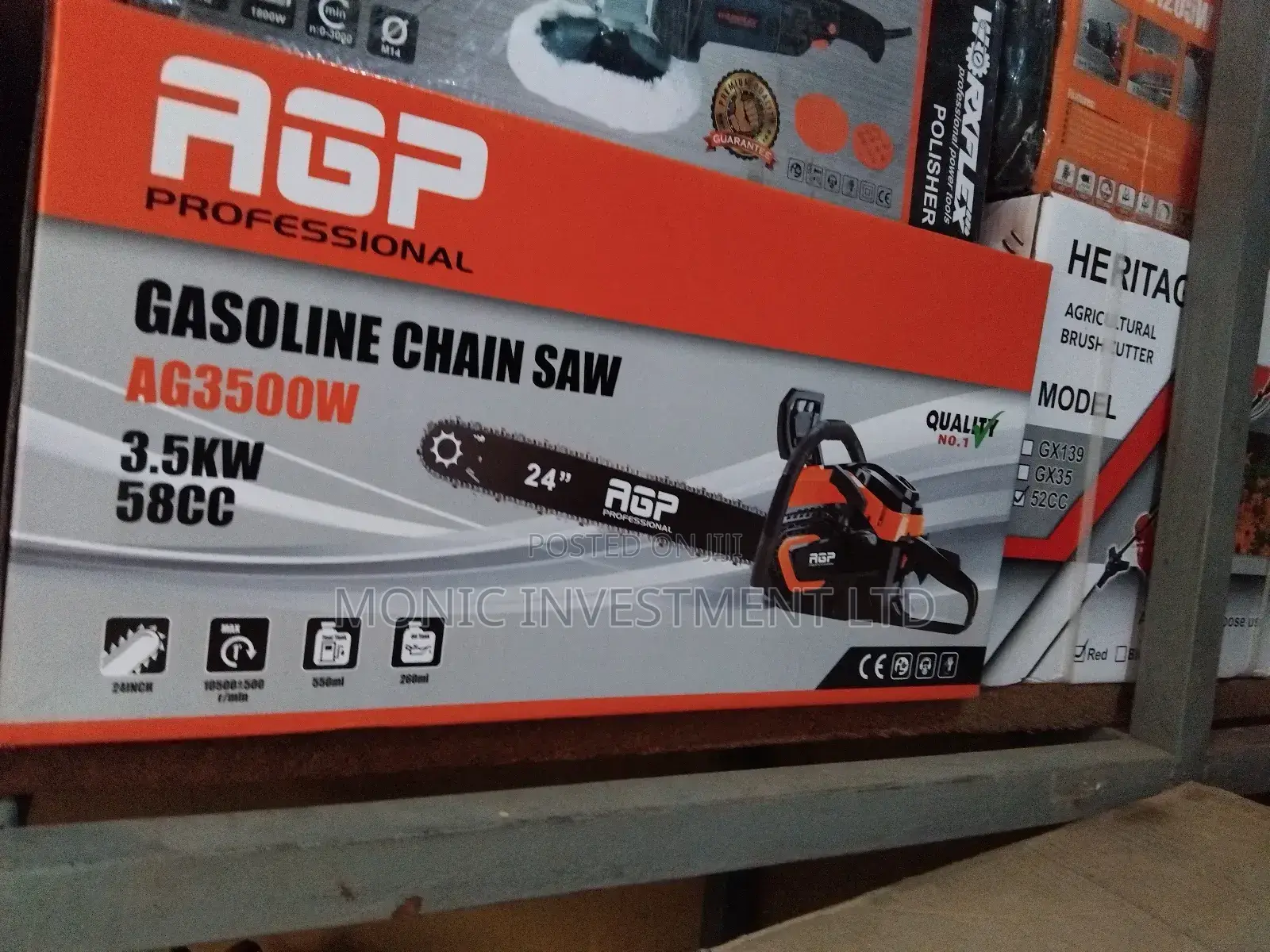 24"Inches Agp Gasoline Chainsaw