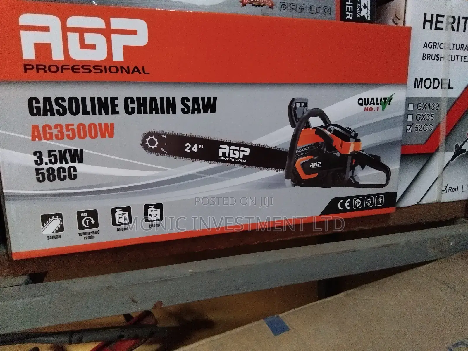 24"Inches Agp Gasoline Chainsaw