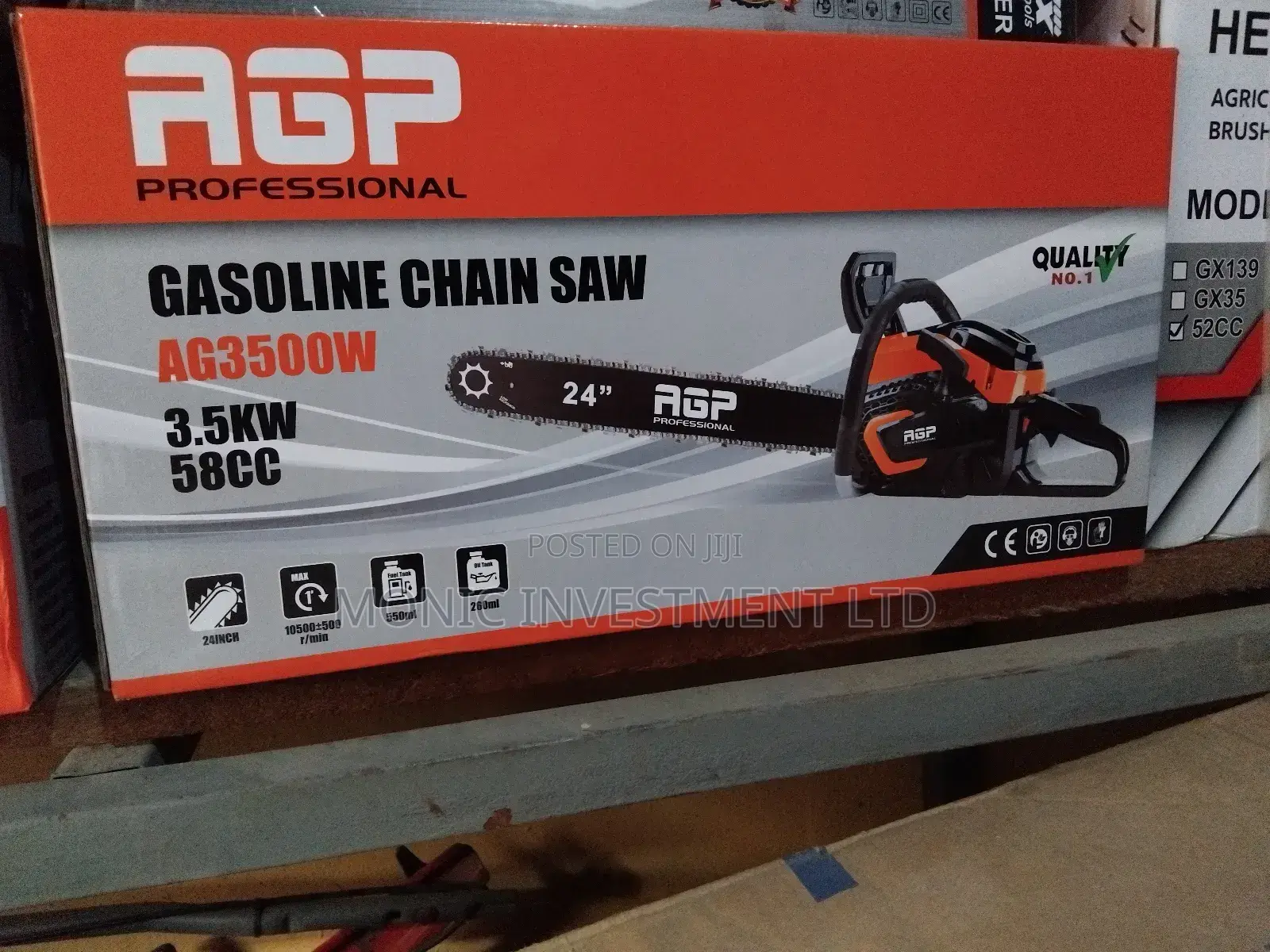 24"Inches Agp Gasoline Chainsaw