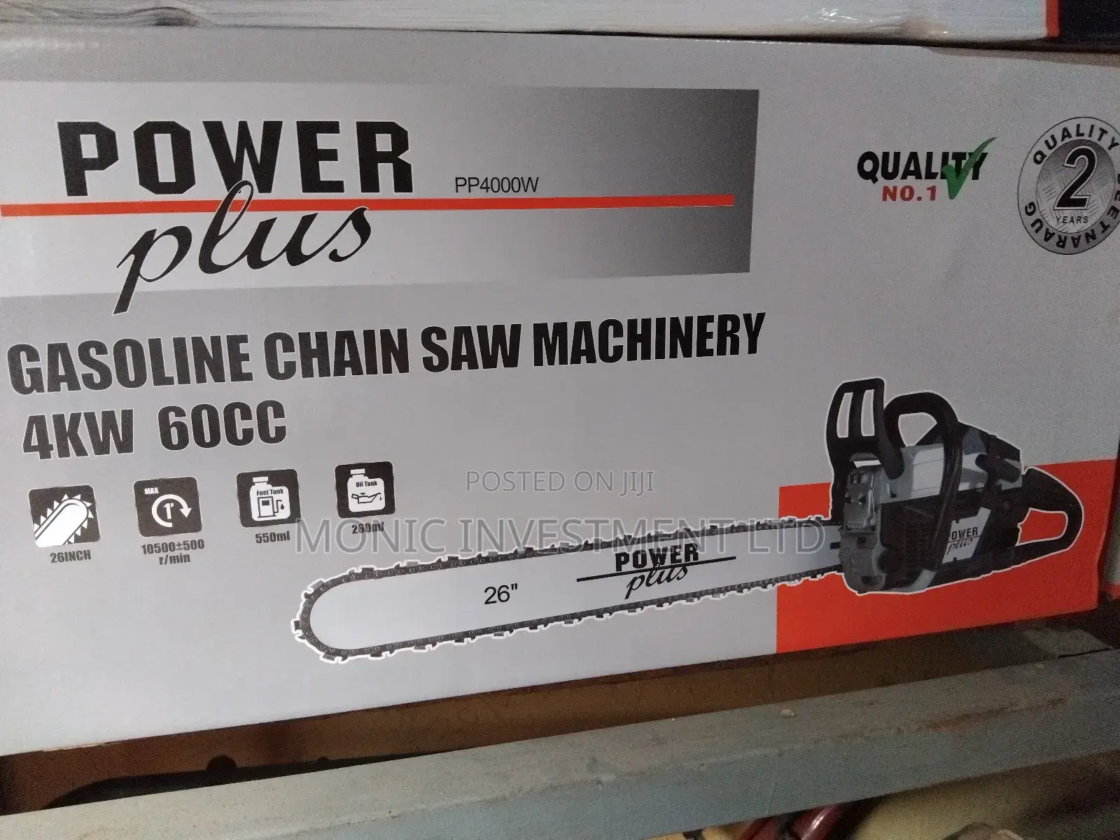 26"Inches Power Plus Gasoline Chainsaw