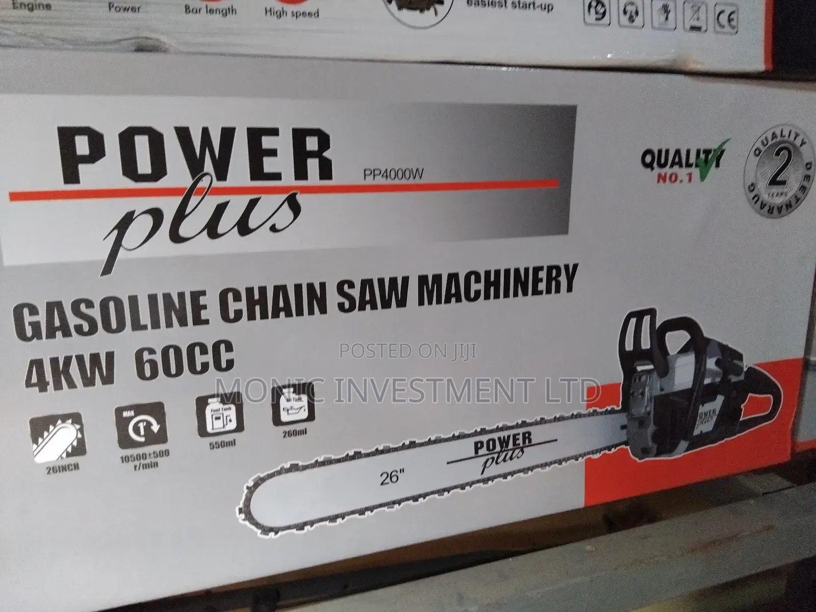 26"Inches Power Plus Gasoline Chainsaw