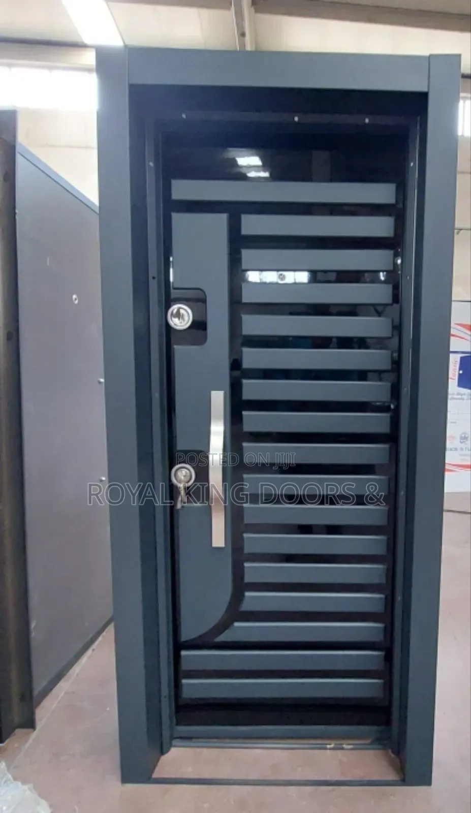 Gray and Black Turkey Entrance Security Doors