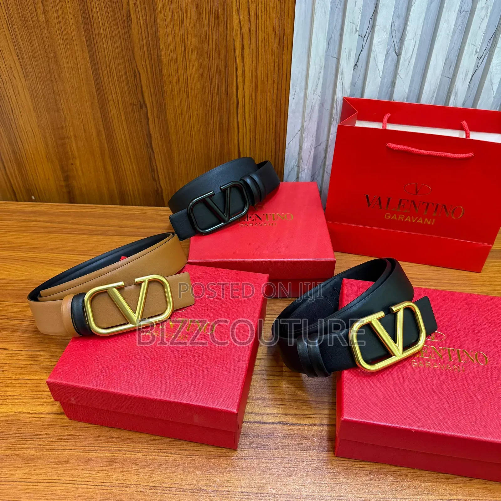 Original Valentino Leather Belts Available in Store
