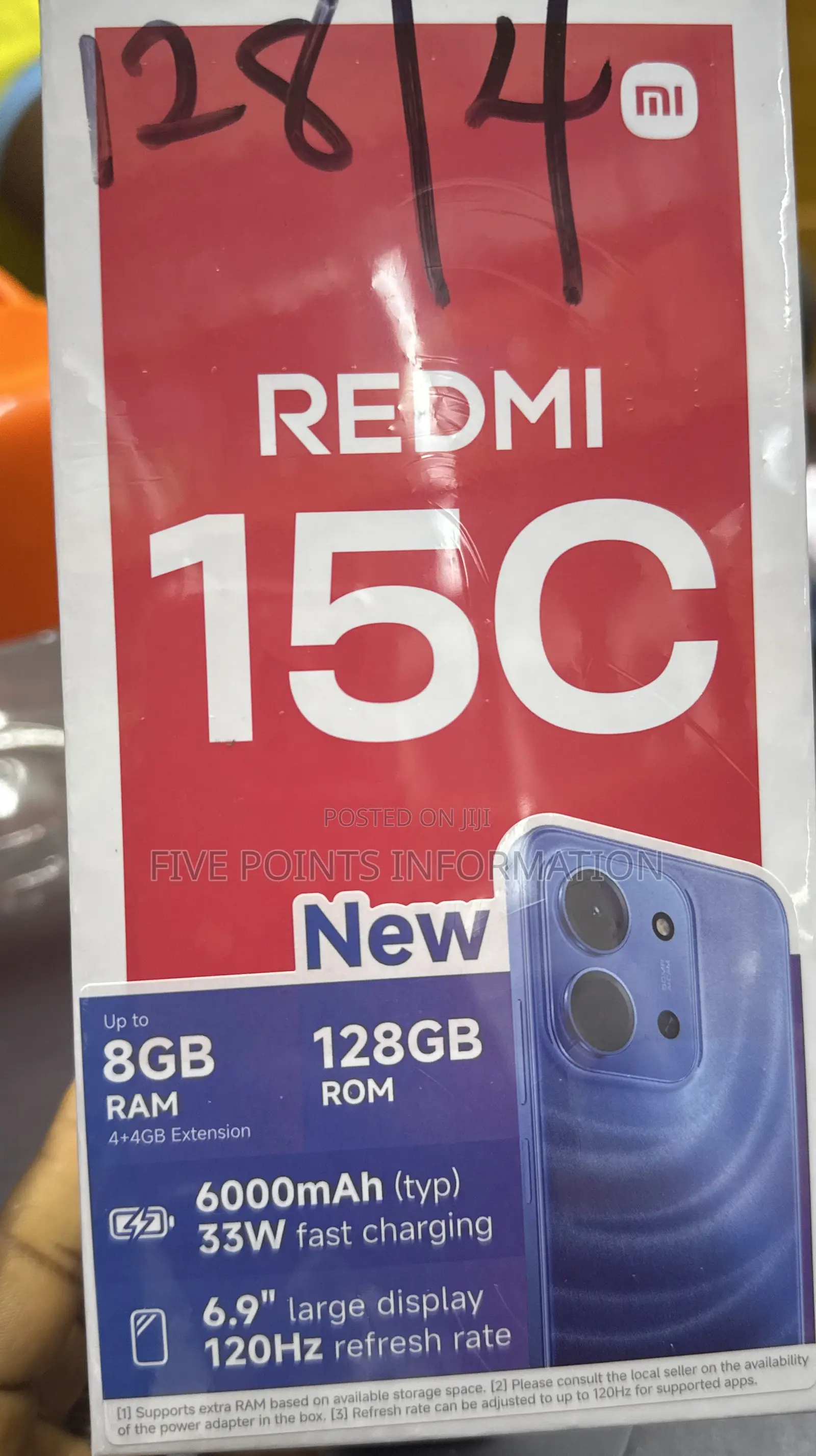 New Xiaomi Redmi 15C 4G 128 GB Black