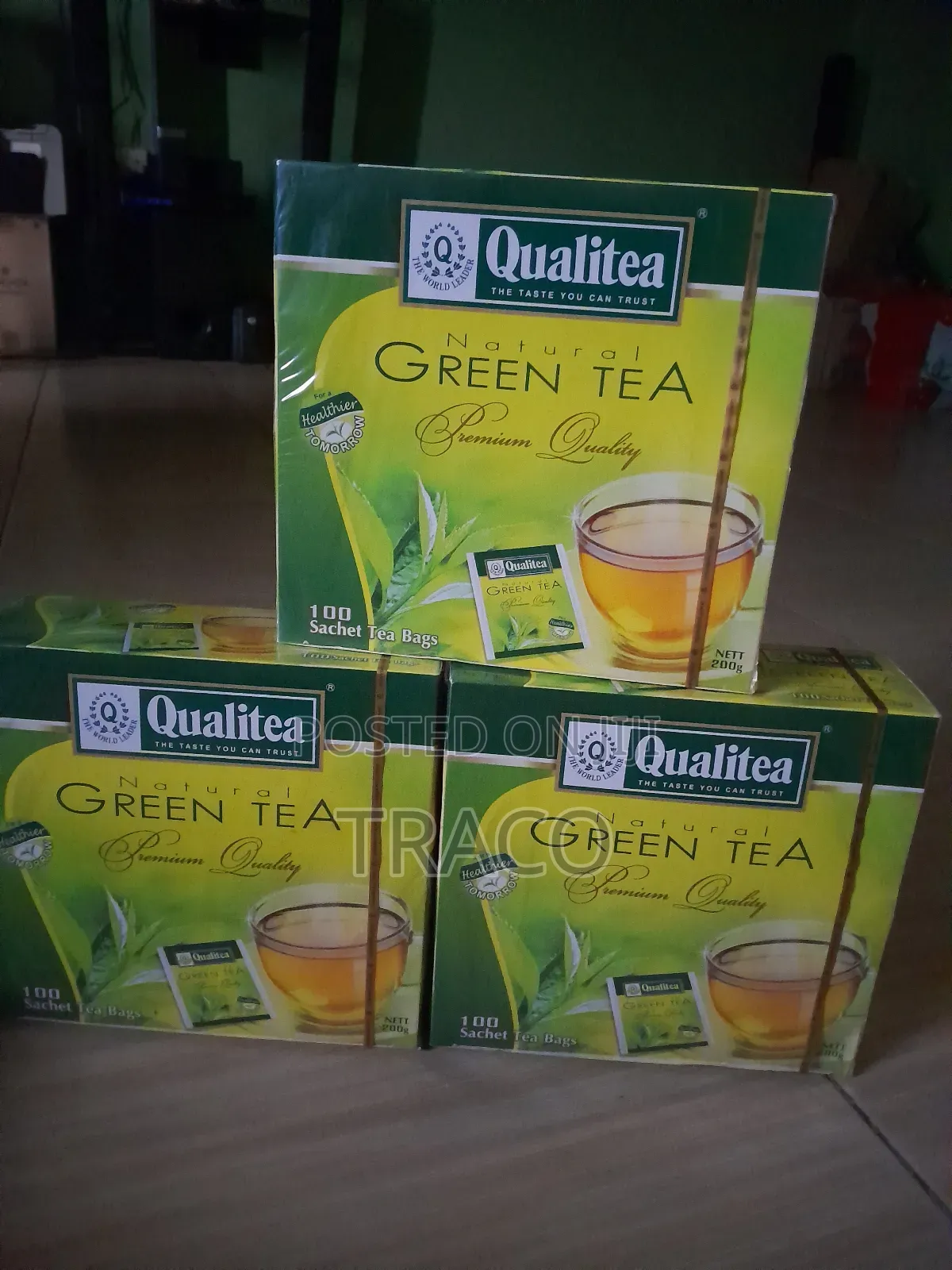 Qualitea Natural Green Tea Premium Quality-100 Tea Bags