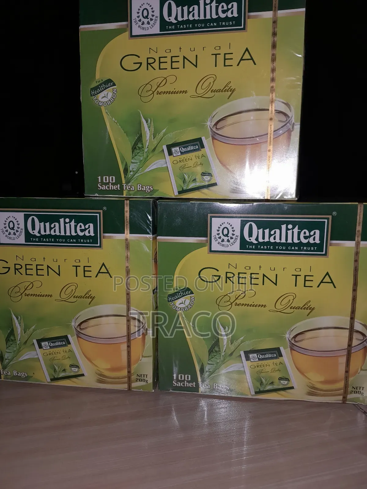 Qualitea Natural Green Tea Premium Quality-100 Tea Bags