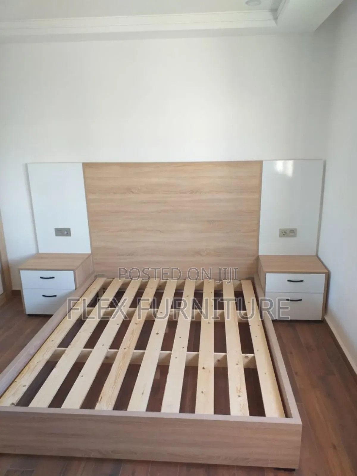 MDF Bed Frame With Two Side Drawers