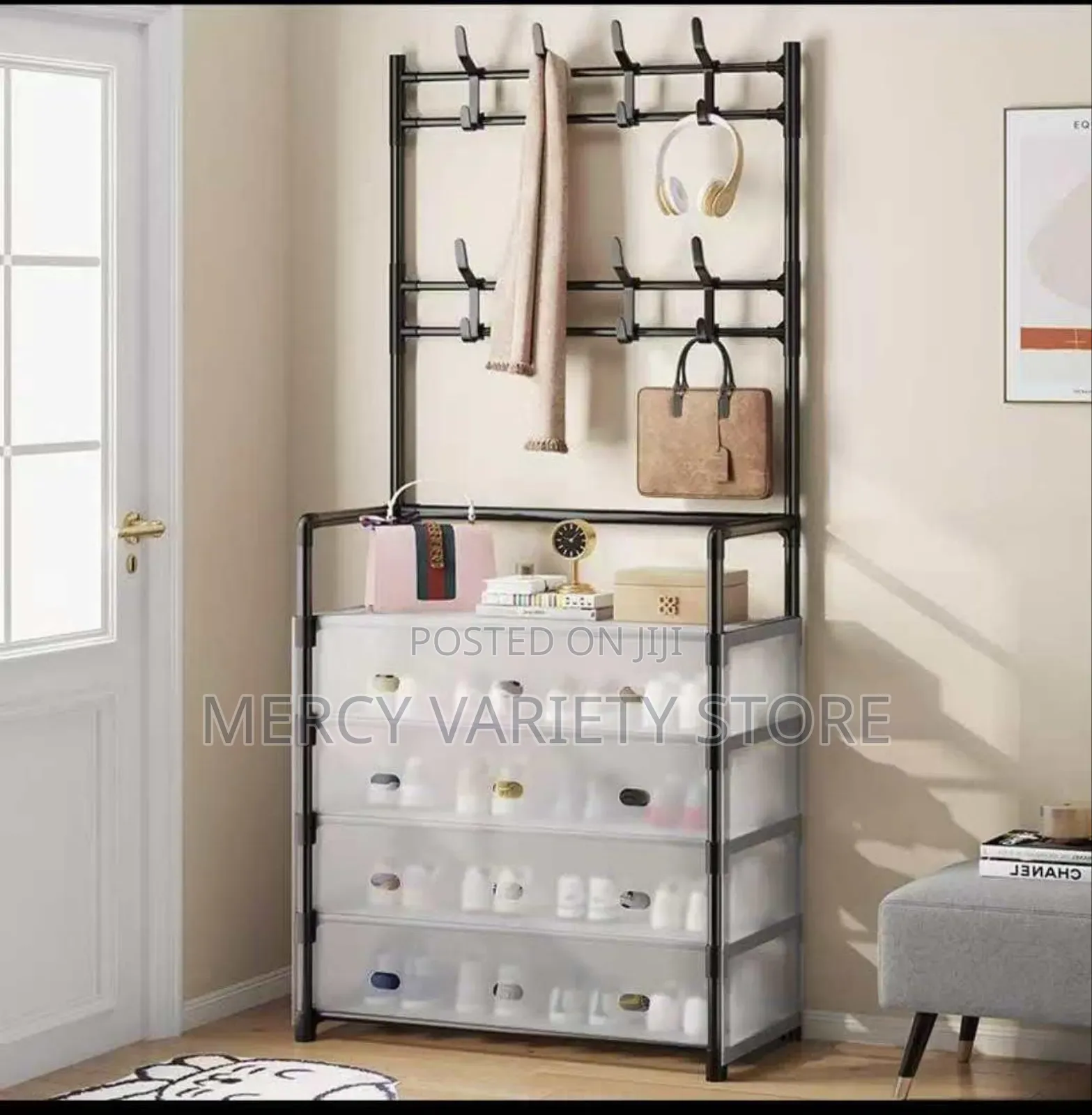 Shoe Rack With Plastic Cover - 5 Tier Pp