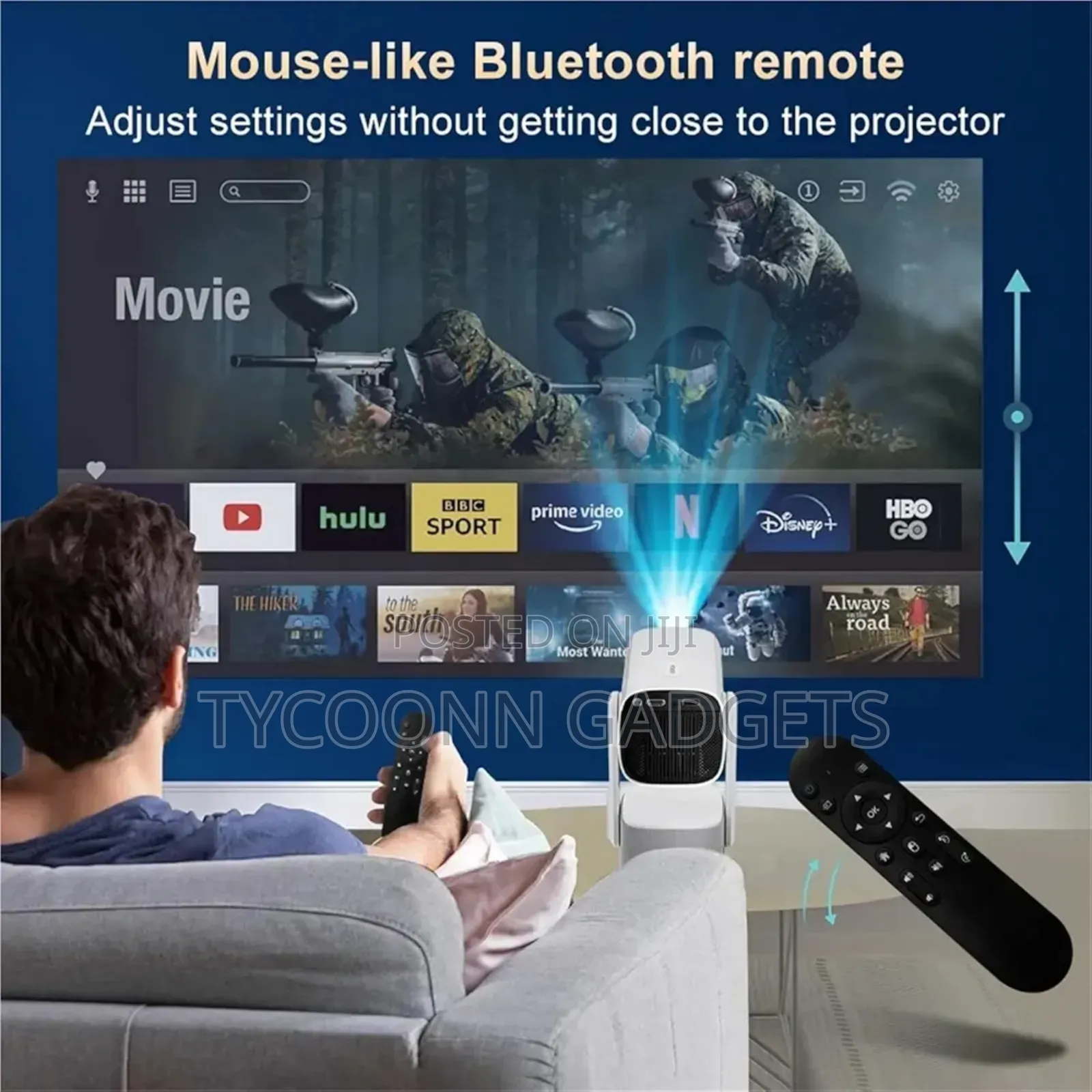 Rechargeable Home Cinema Portable Smart Mini Projector Automatic