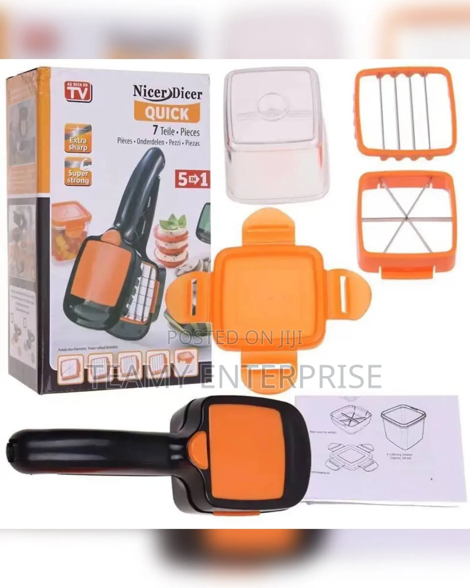 5 in 1 Quick Nicer Dicer Vegetable Chopper With Multiple Head