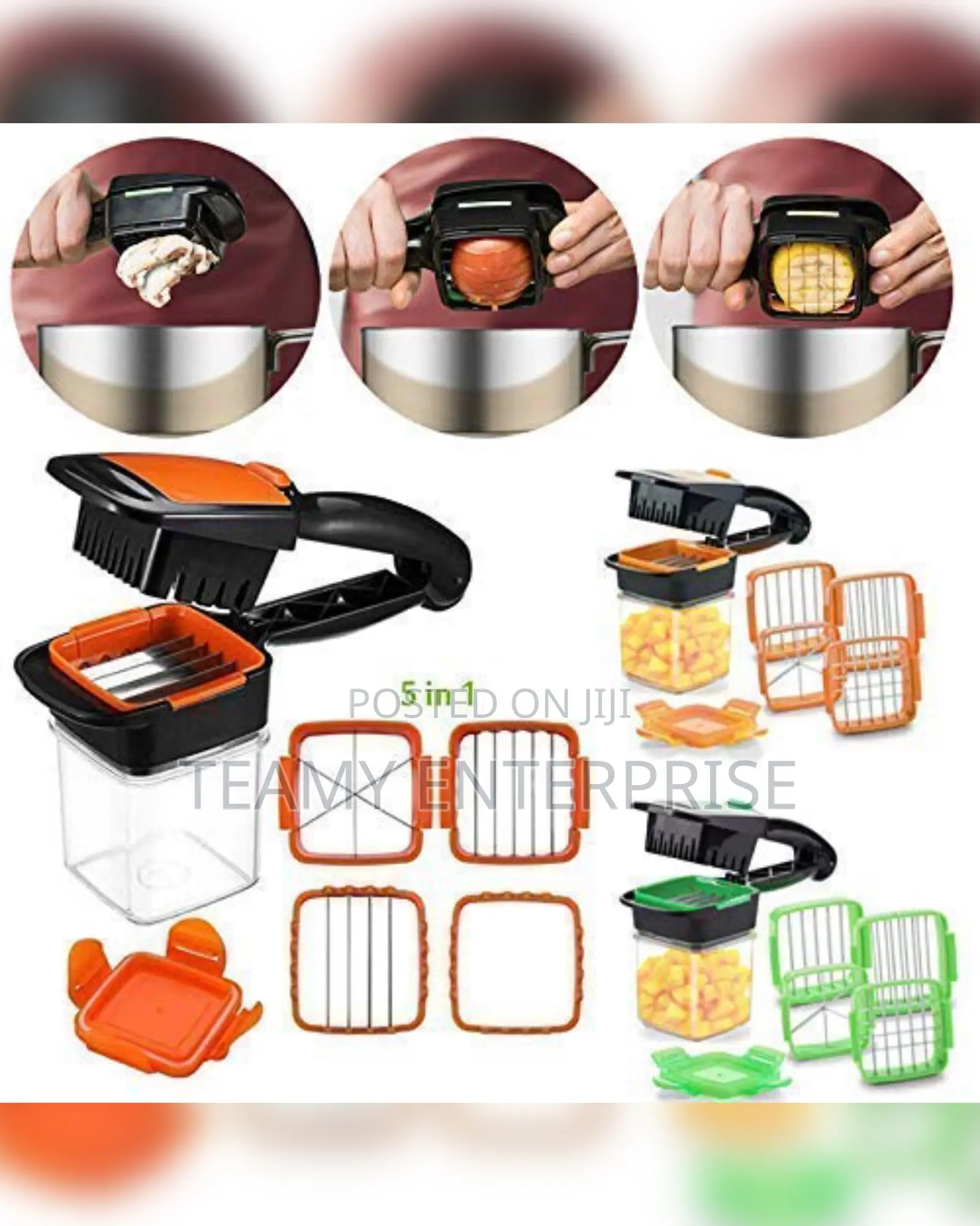 5 in 1 Quick Nicer Dicer Vegetable Chopper With Multiple Head