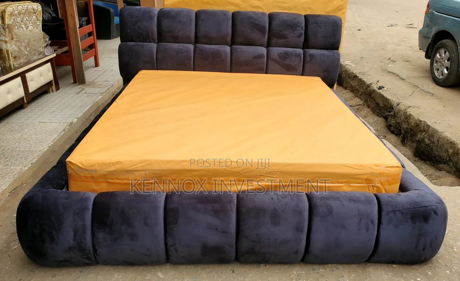 6 by 6 Upholstery Bubble Bedframe.