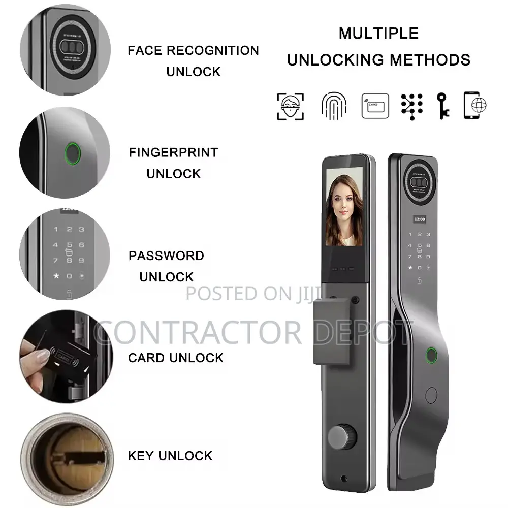 2025 New Style Tuya Wifi Video Intercom 3d Face Recognition Lock