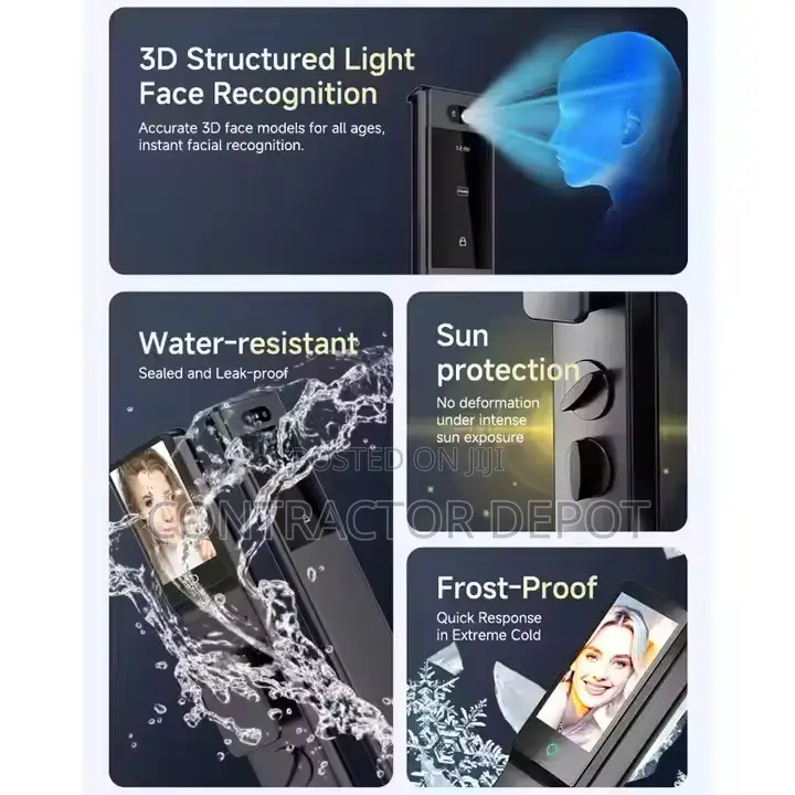 Waterproof Hot 3d Face Recognition Automatic Outdoor Smart Lock