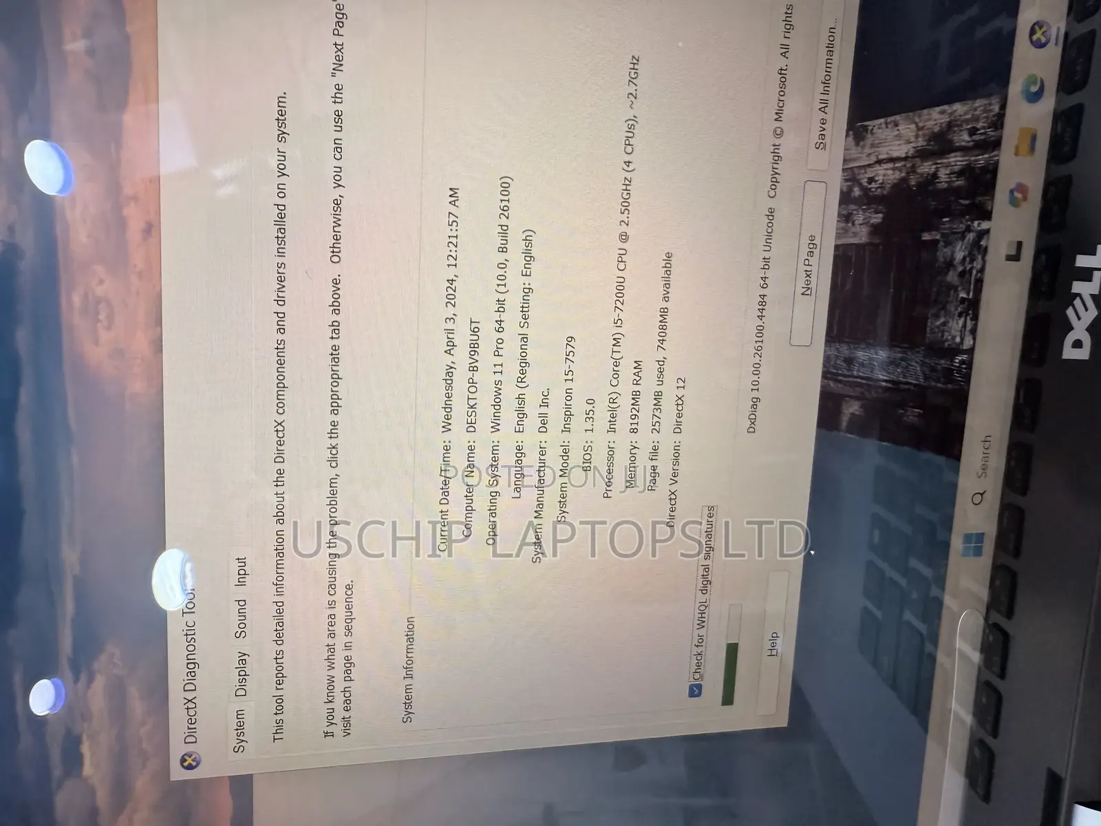 Laptop Dell Inspiron 15 7577 8GB Intel Core i5 SSD 128GB