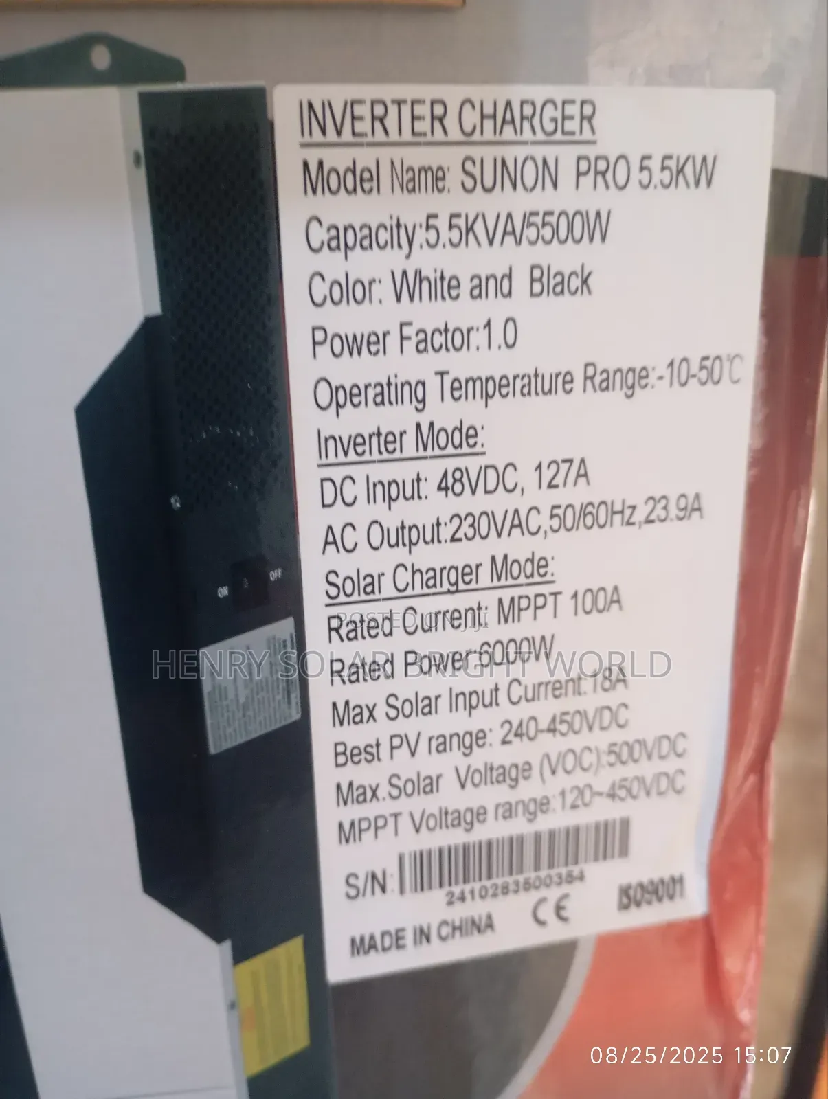Sako 5.5kva 48v Hibrid Inverter
