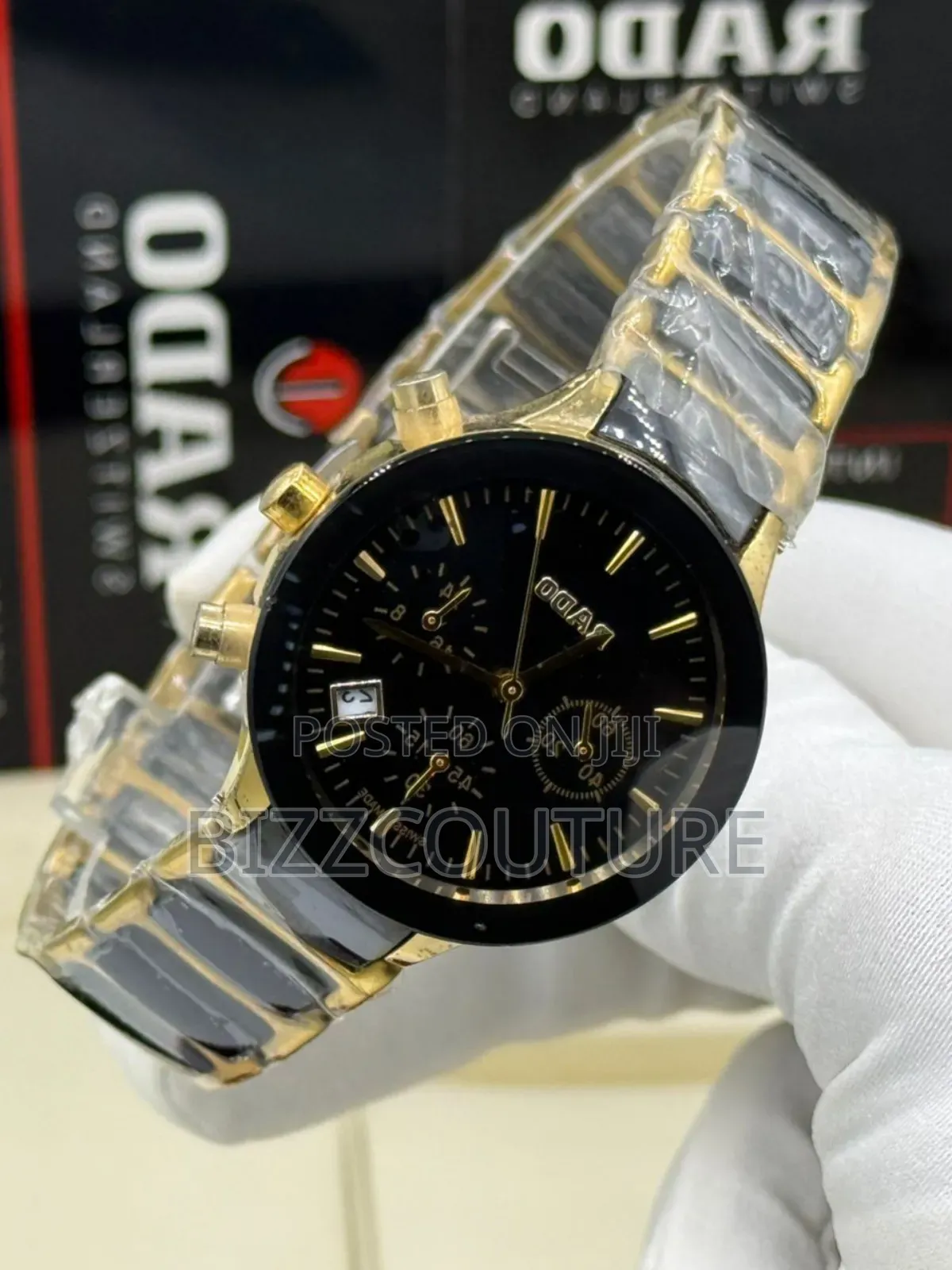Original Rado Stainless Steel, Black Dial, Calendar, Quartz Watch
