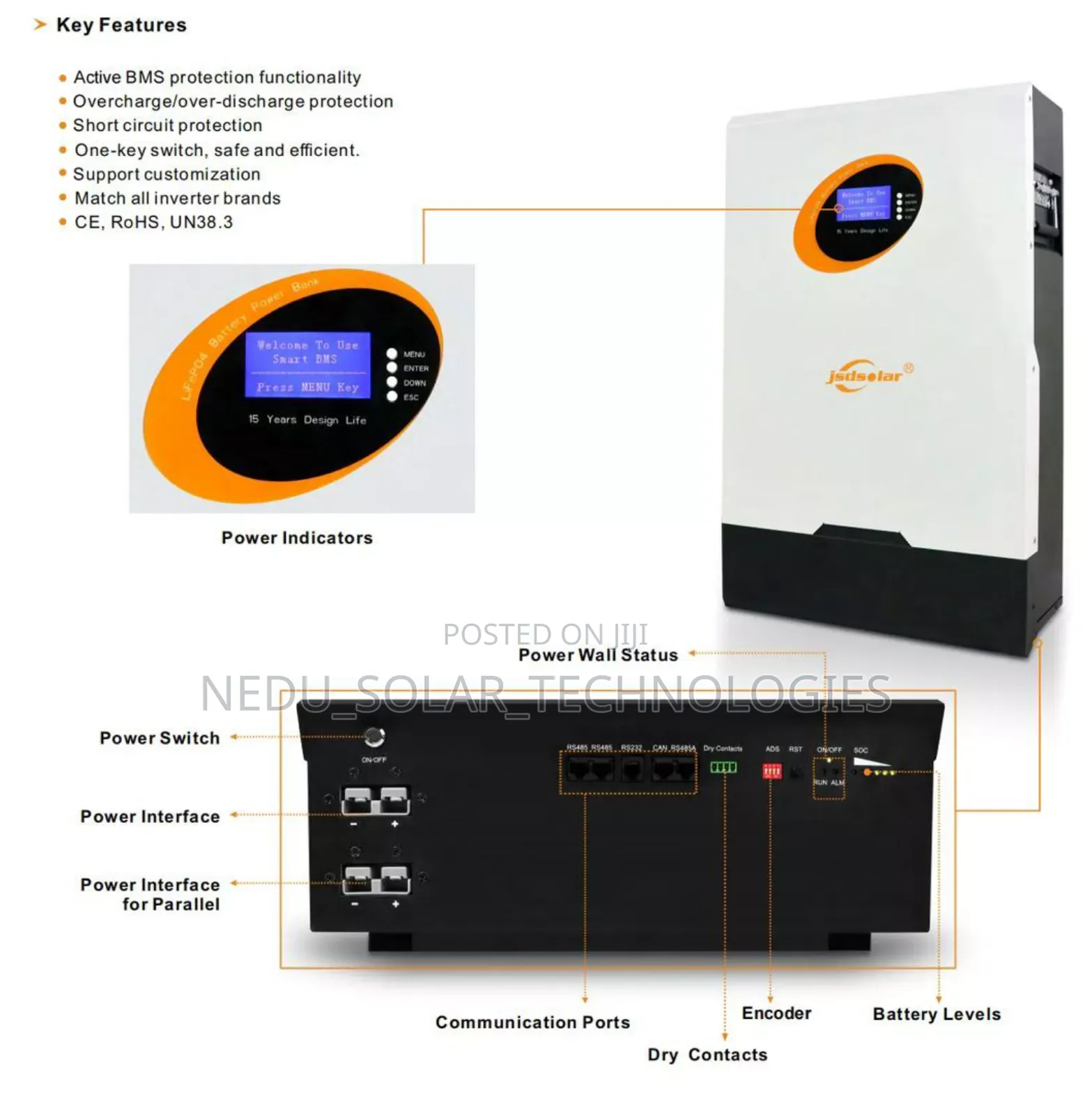 5kwh 51.2v JSD Lithium Battery