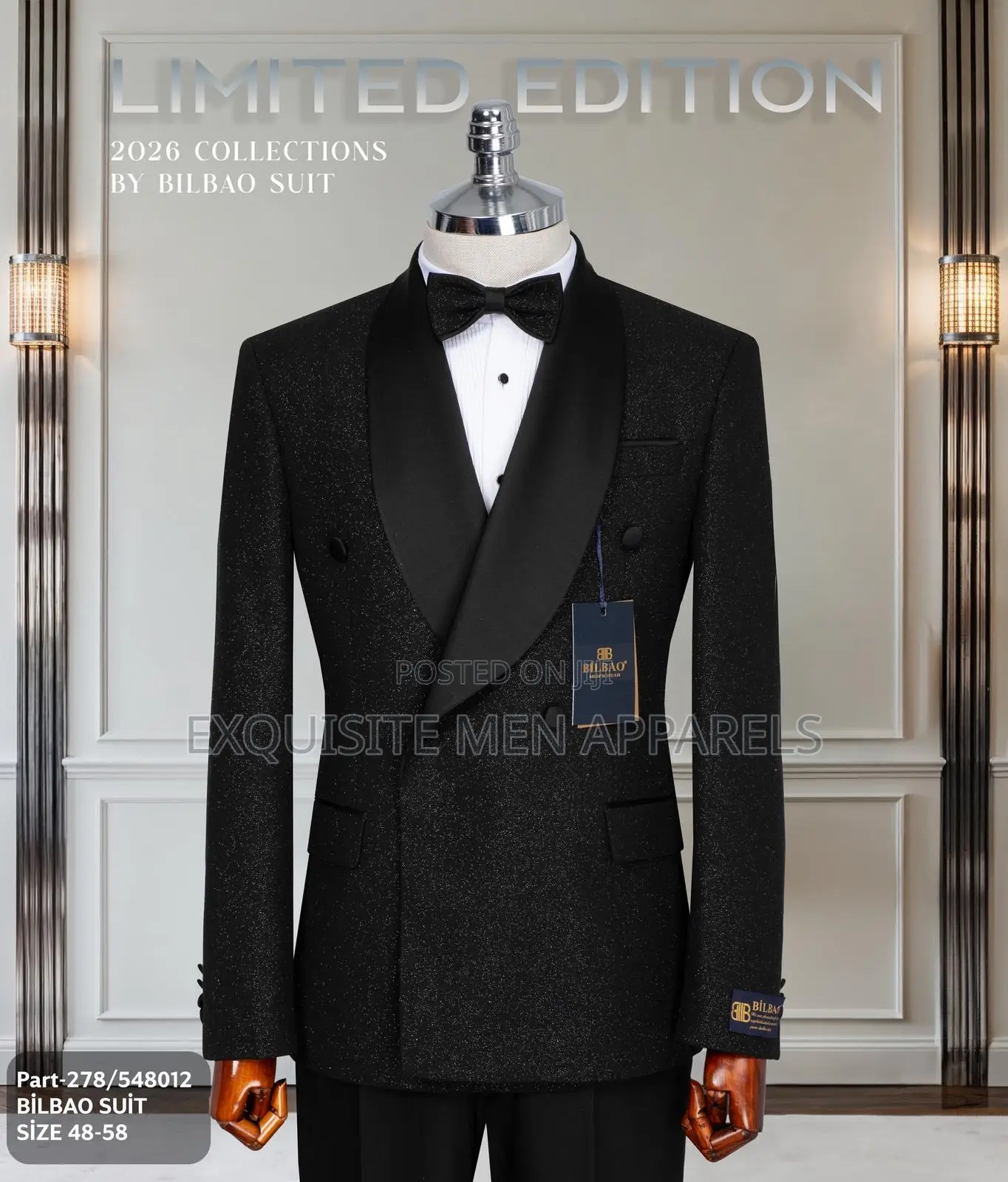Tuxedo Shinny Material Shawl Lapel Tuxedo Men’S Suit