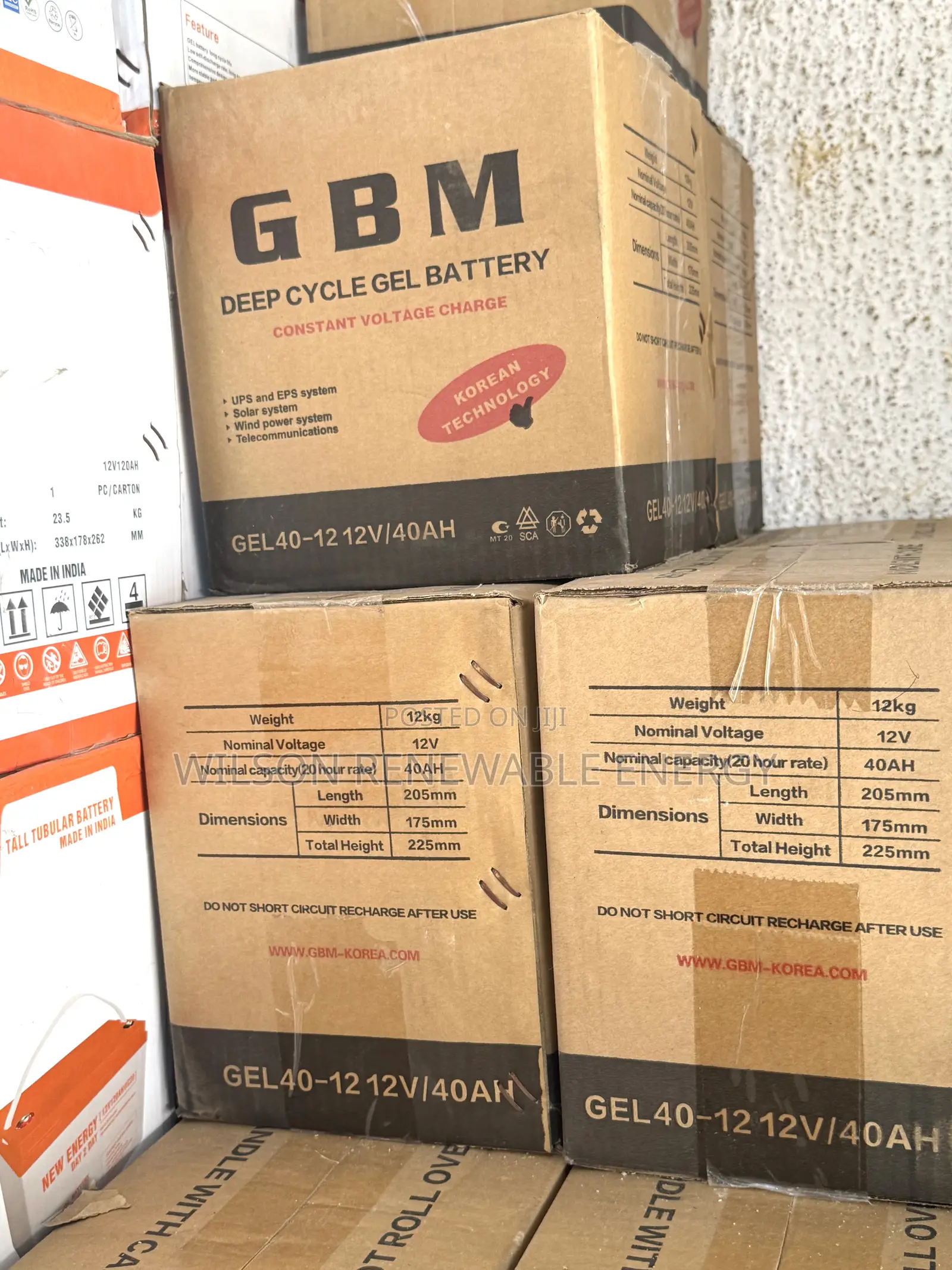 40ah 12v Gbm Gel Battery