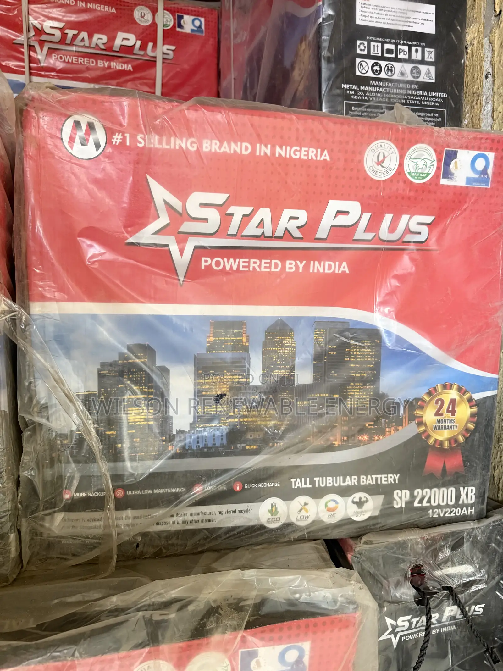 220ah 12v Starplus Tubular Battery
