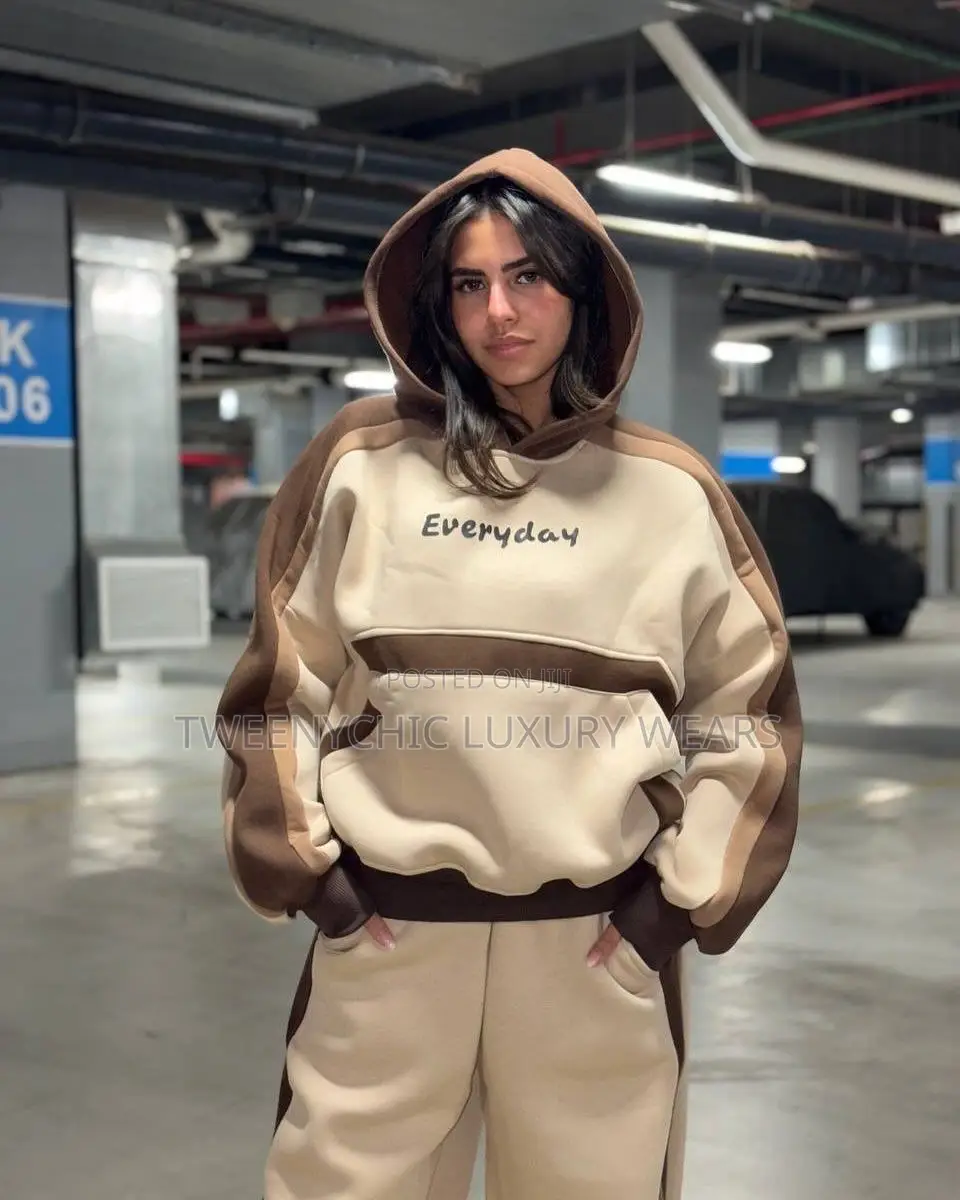 Outfit 1 2 (Beige + Brown Set With Hoodie)