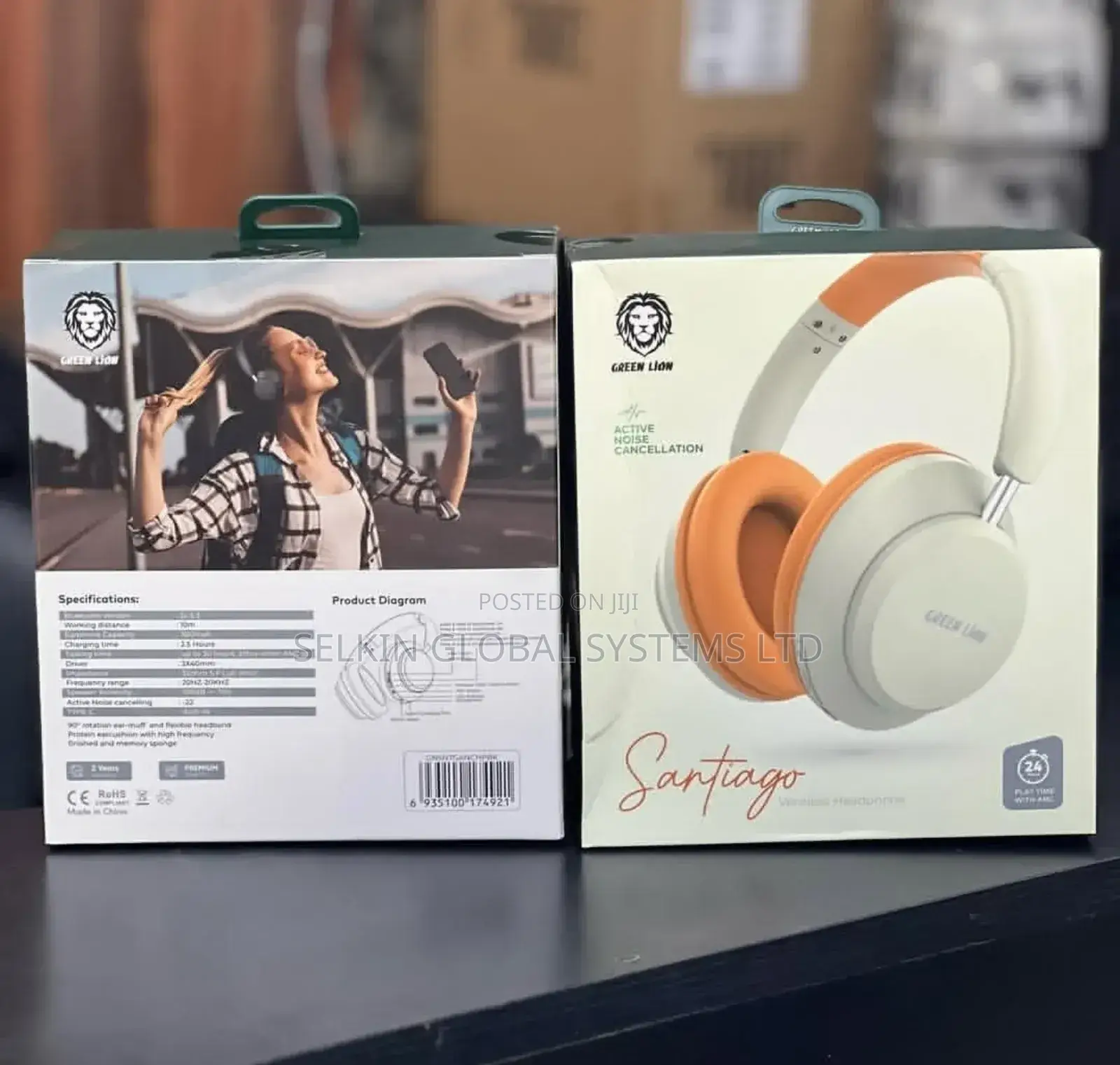 Green Lion Santiago Wireless Bluetooth Noise Cancellation Headset