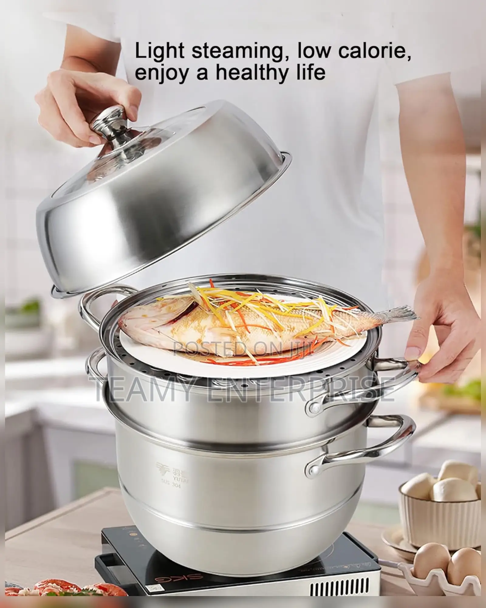 Flanek 30cm 3-in-1 Original Steamer Pot - Stainless Steel