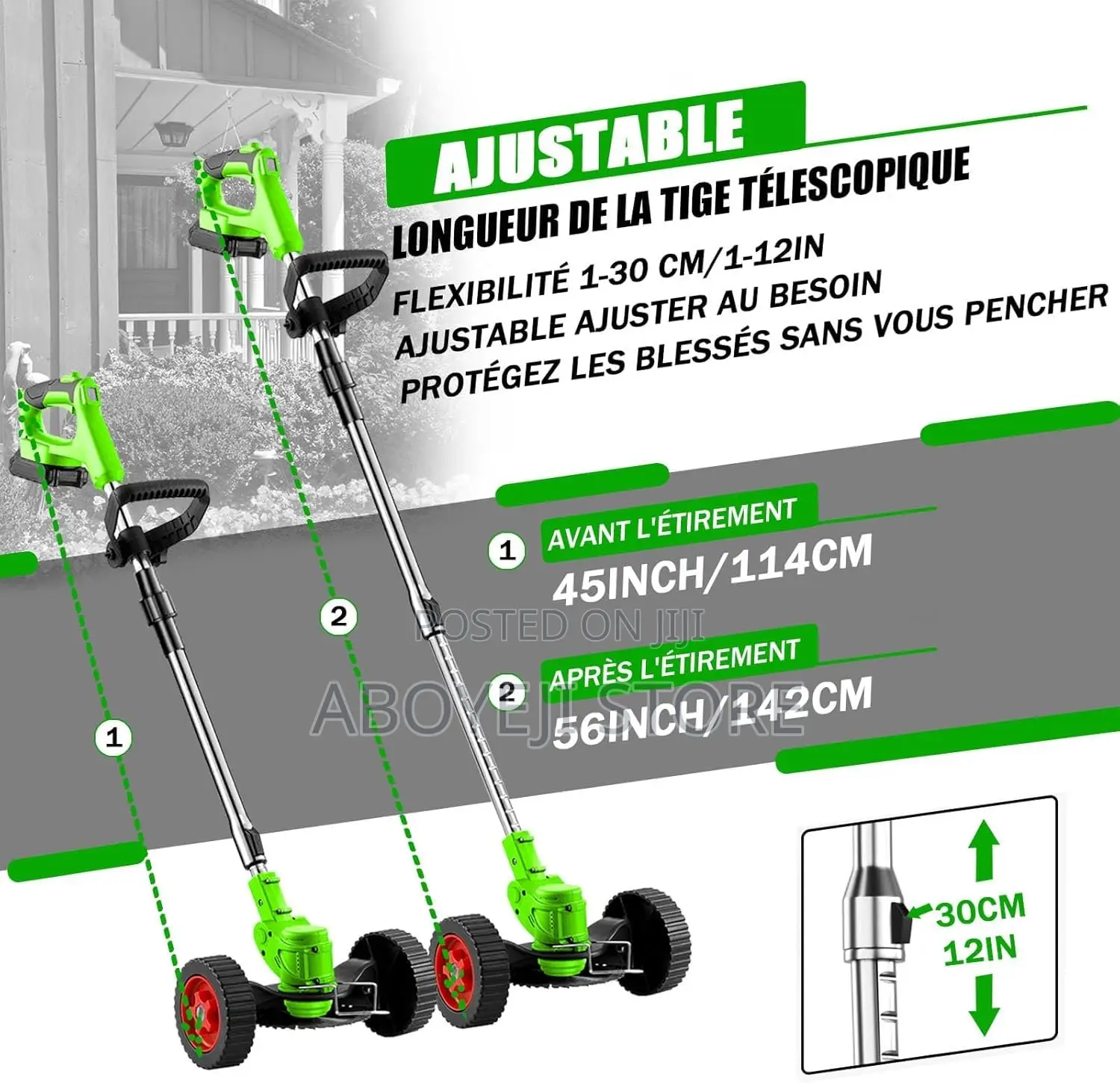 48v Double Batteries Rechargeable Mower Grass Cutter