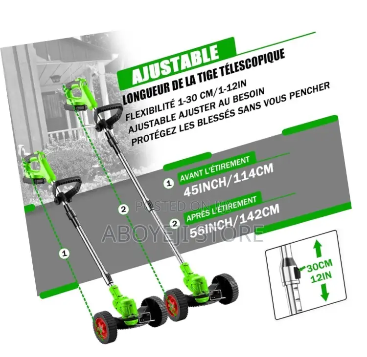 48v Double Batteries Rechargeable Mower Grass Cutter