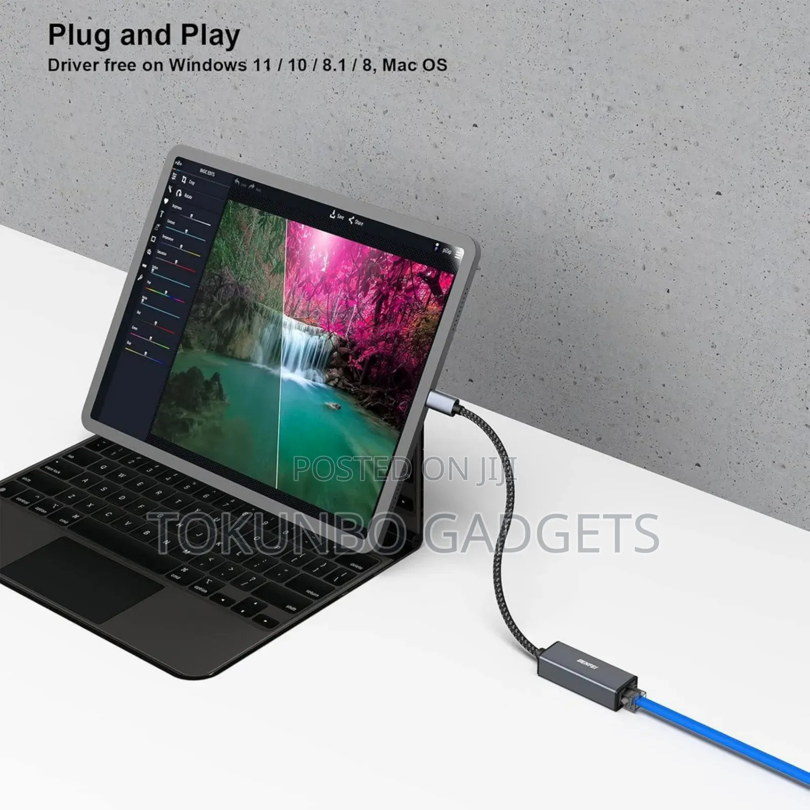 Benfei Usb C to Ethernet Adapter,Type-C (Thunderbolt 3)To Rj45 Gigabit