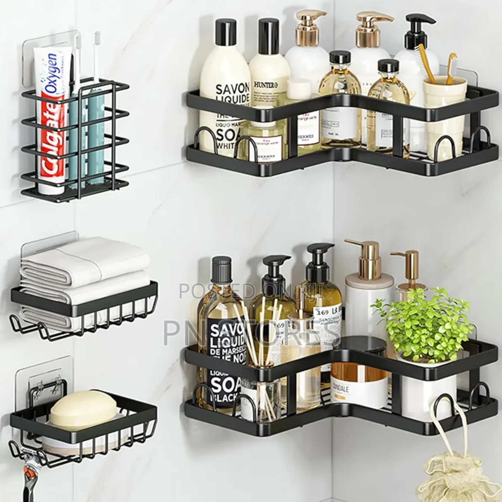 5pcs Kitchen/Bathroom Rack Corner Shelves