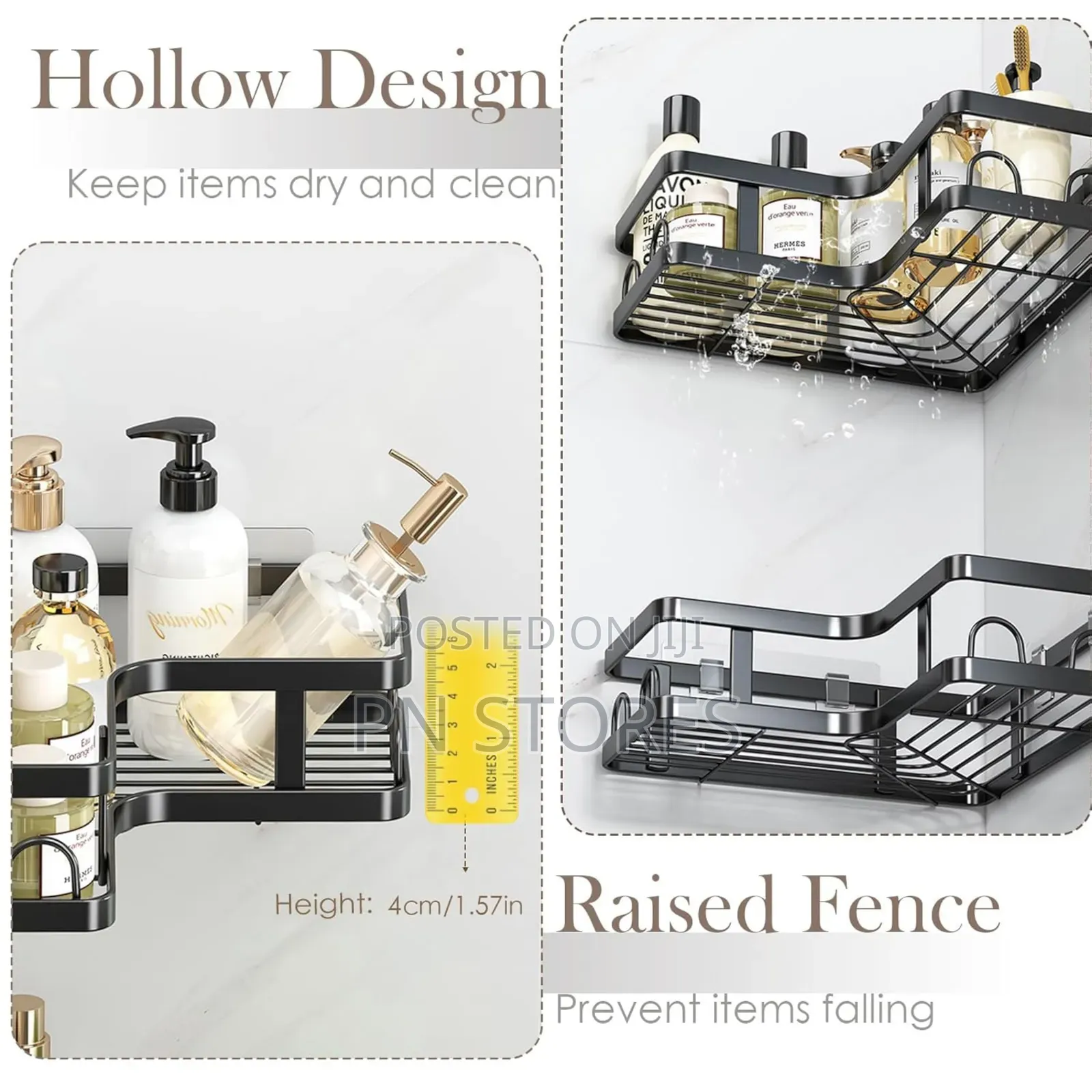 5pcs Kitchen/Bathroom Rack Corner Shelves