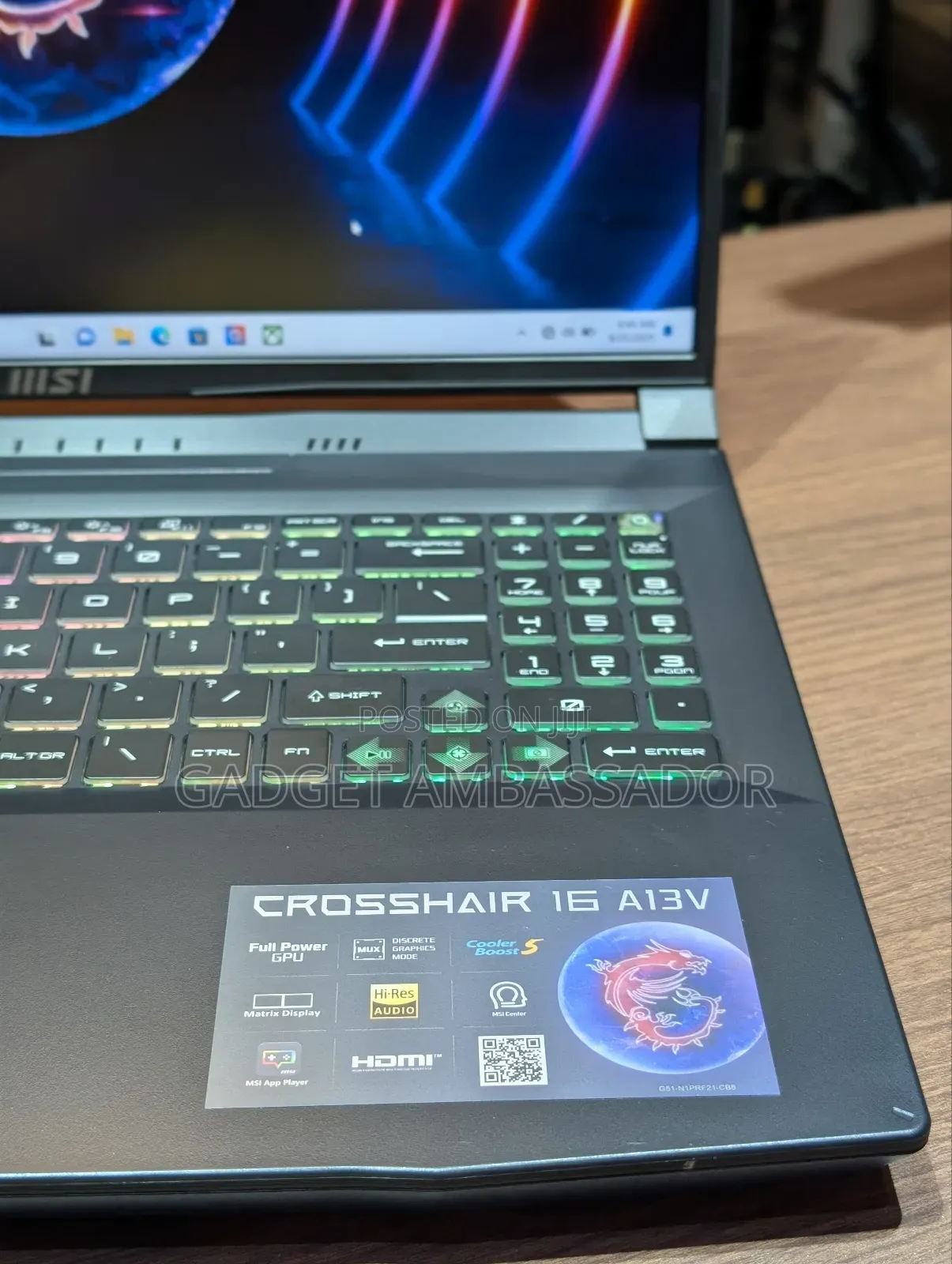 Laptop MSI Crosshair 17 16GB Intel Core i7 SSD 1T