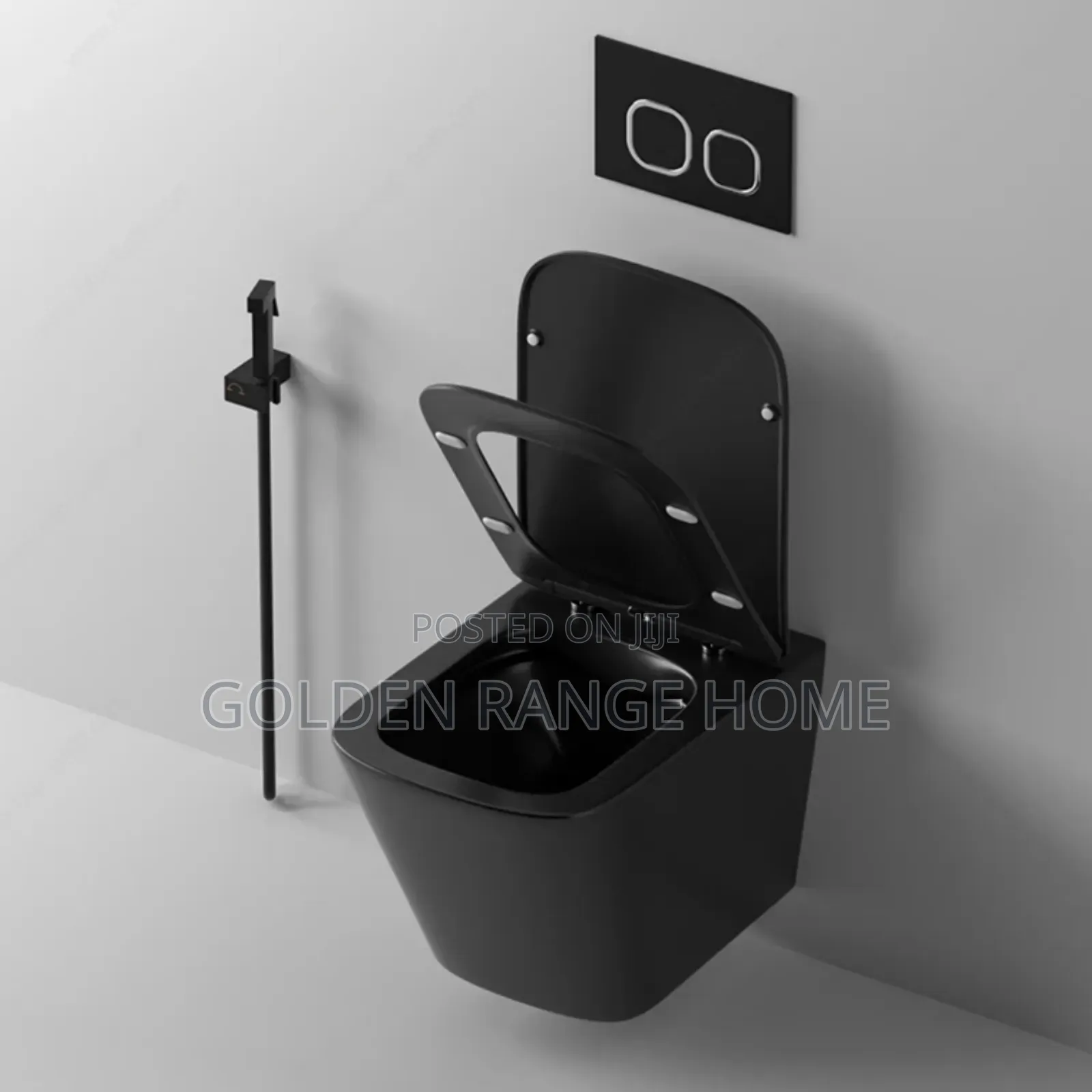 Matt Black Wall Mount/Conceal Cistern Watercloset