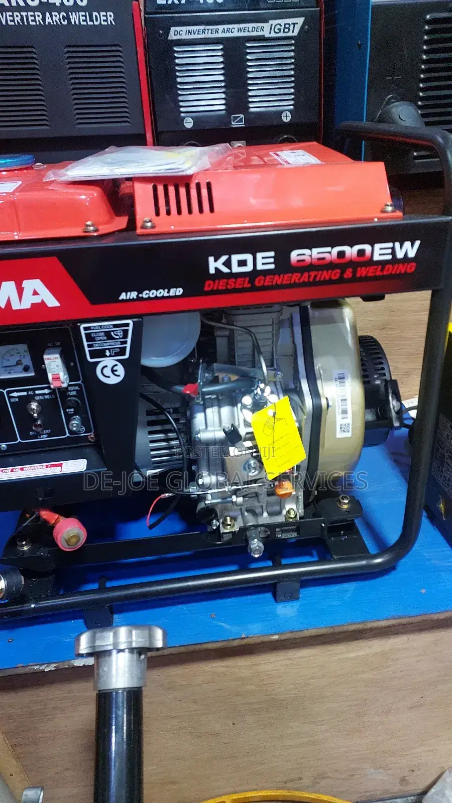 Manual Diesel Operating Air Cooled Welding Machine 6500ew