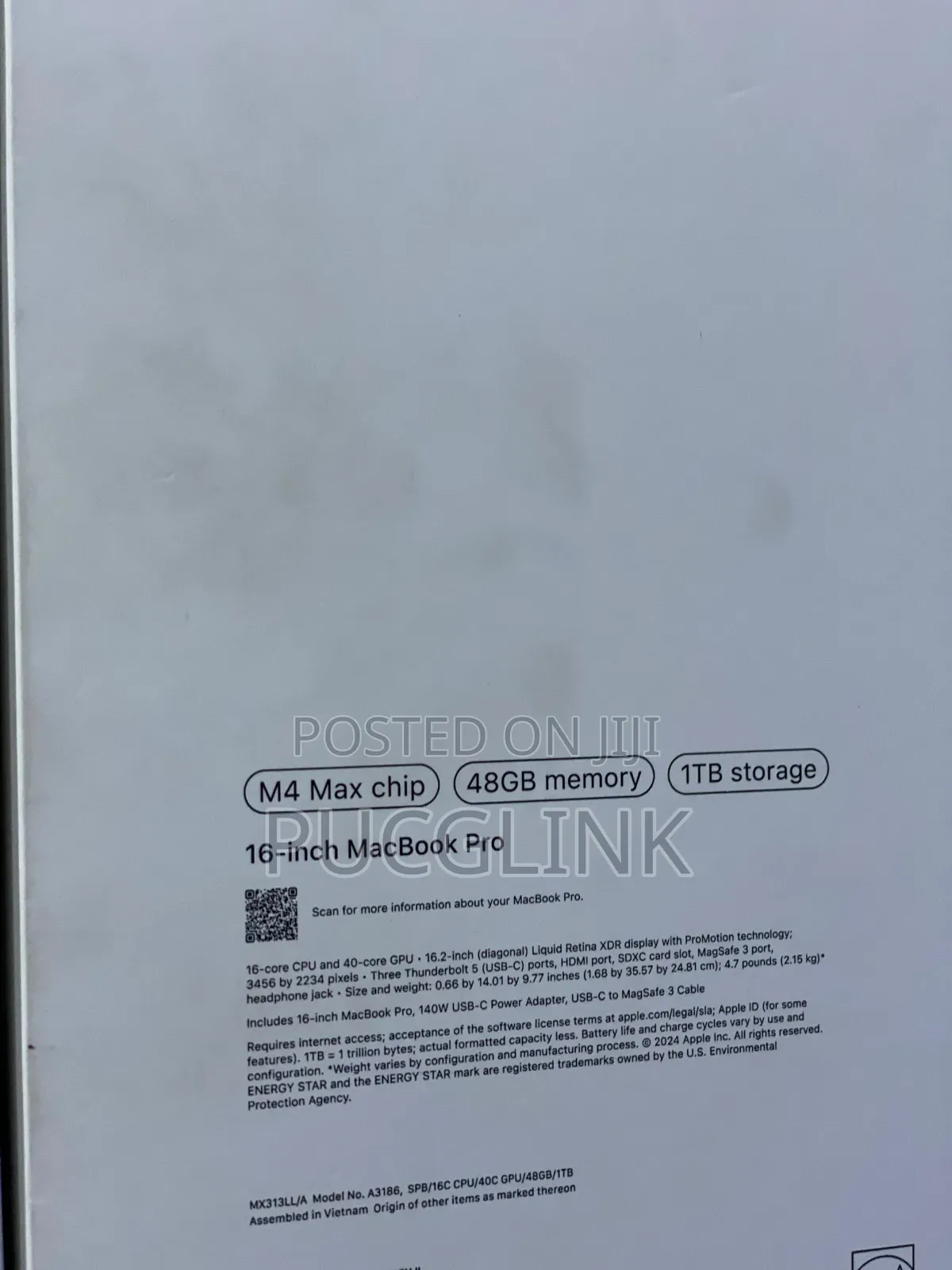 New Apple MacBook Pro 2024 M4 Max 16-Inch 48GB Apple M4 Max SSD 48GB